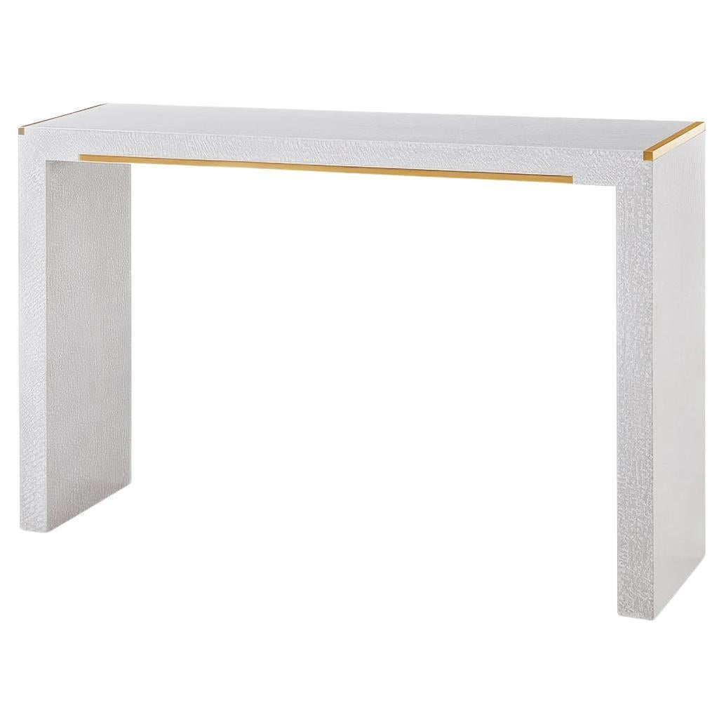 Mid Century Small White Console For Sale