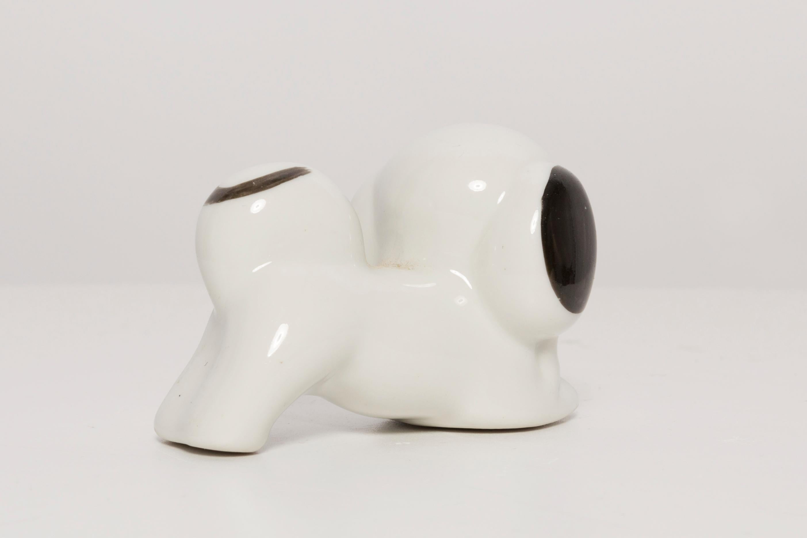 20th Century Mid Century Small White Dog Sculpture, Italy, 1960s