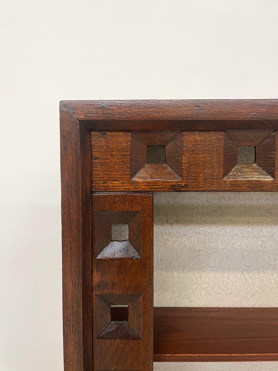 Midcentury Small Wooden Bookcase by Guiseppe Rivadossi, 1970s For Sale 1