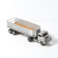 Mid-Century Smith Miller Silver Streak Truck & Trailer in Aluminum