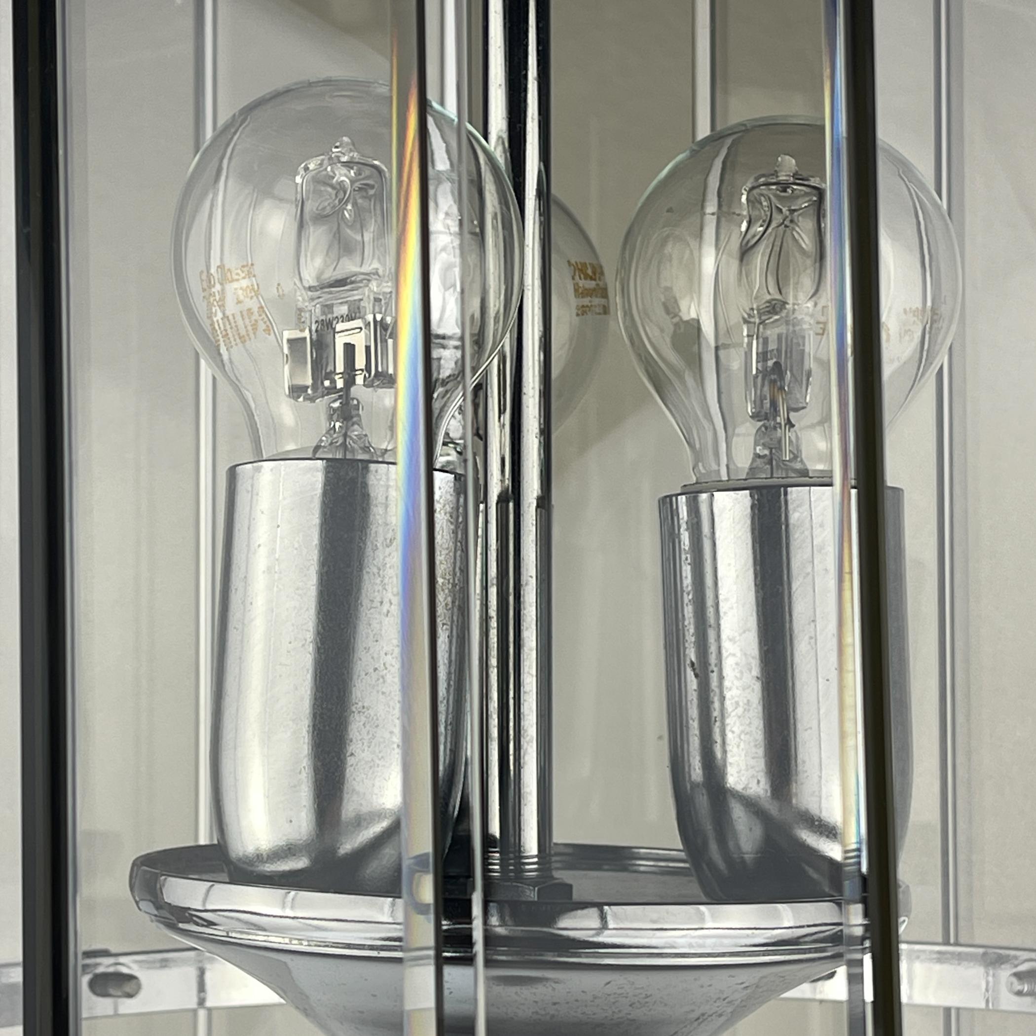Mid-Century-Pendelleuchte aus Rauchglas von Veca, Italien 1970er Jahre im Angebot 7