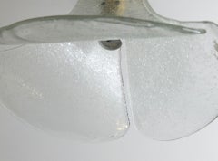 Midcentury Smoked Glass Gingko Leaf Lamp by Kalmar for Franken KG