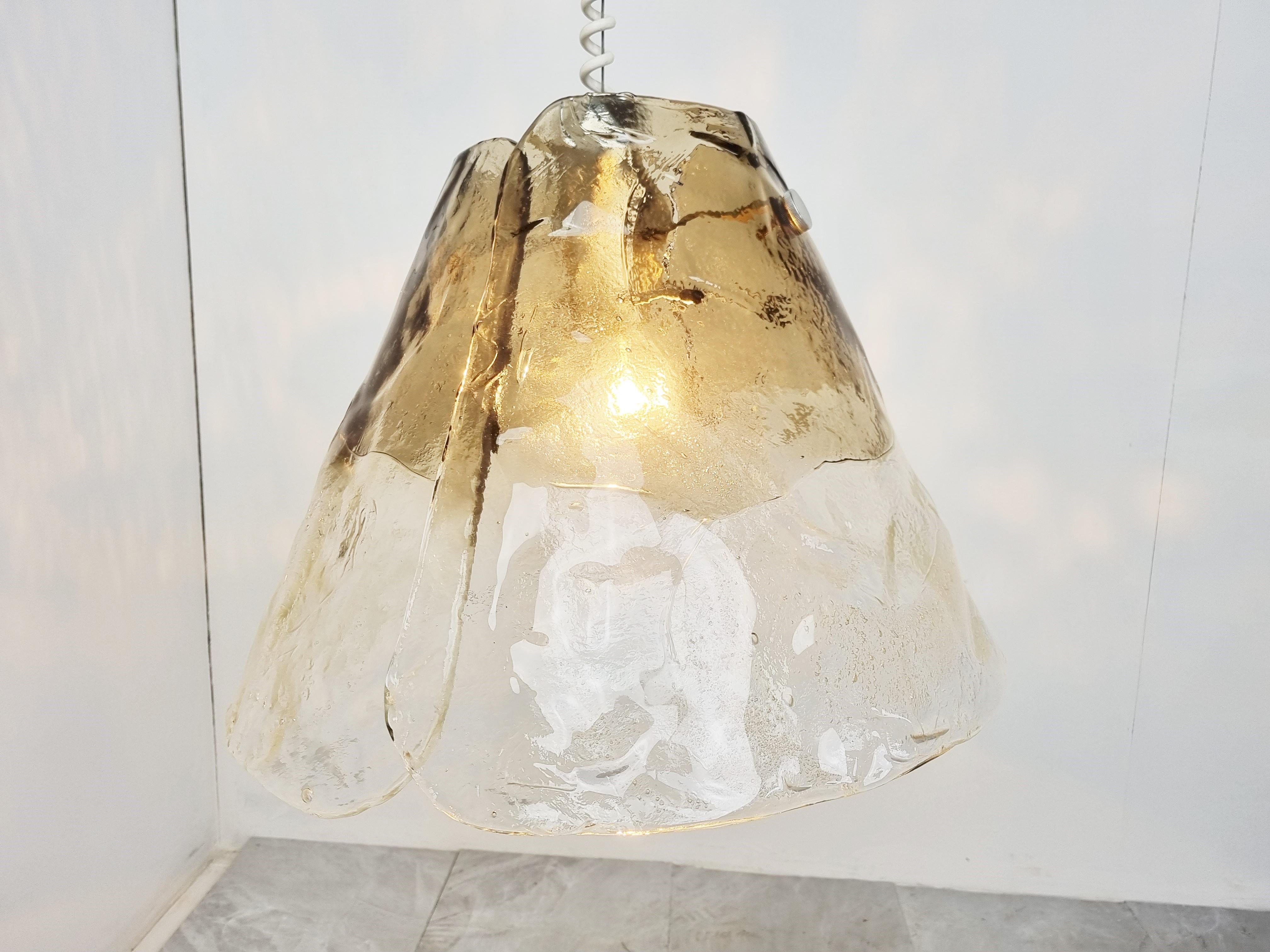 Mid-Century Modern Mid-Century Smoked Glass Lamp by J.T. Kalmar for Franken KG