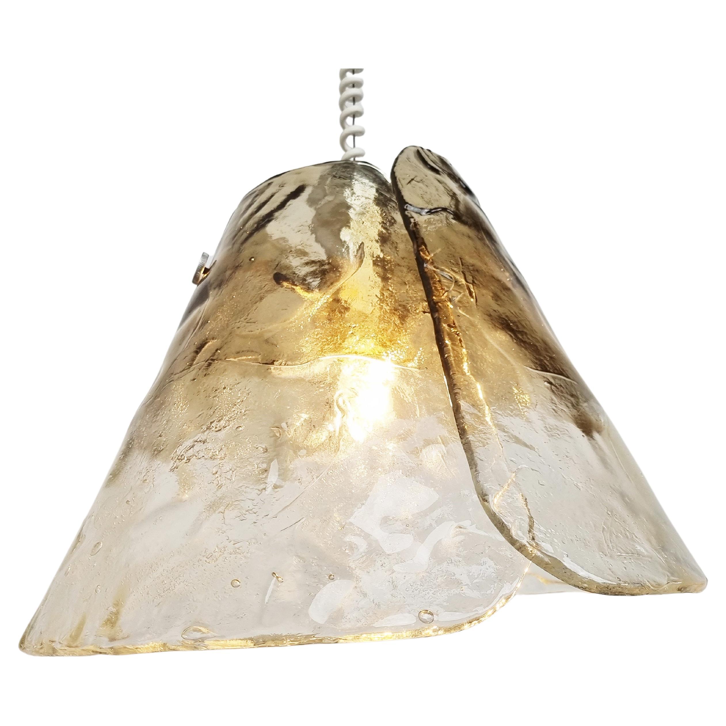 Mid-Century Smoked Glass Lamp by J.T. Kalmar for Franken KG