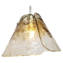 Mid-Century Smoked Glass Lamp by J.T. Kalmar for Franken KG