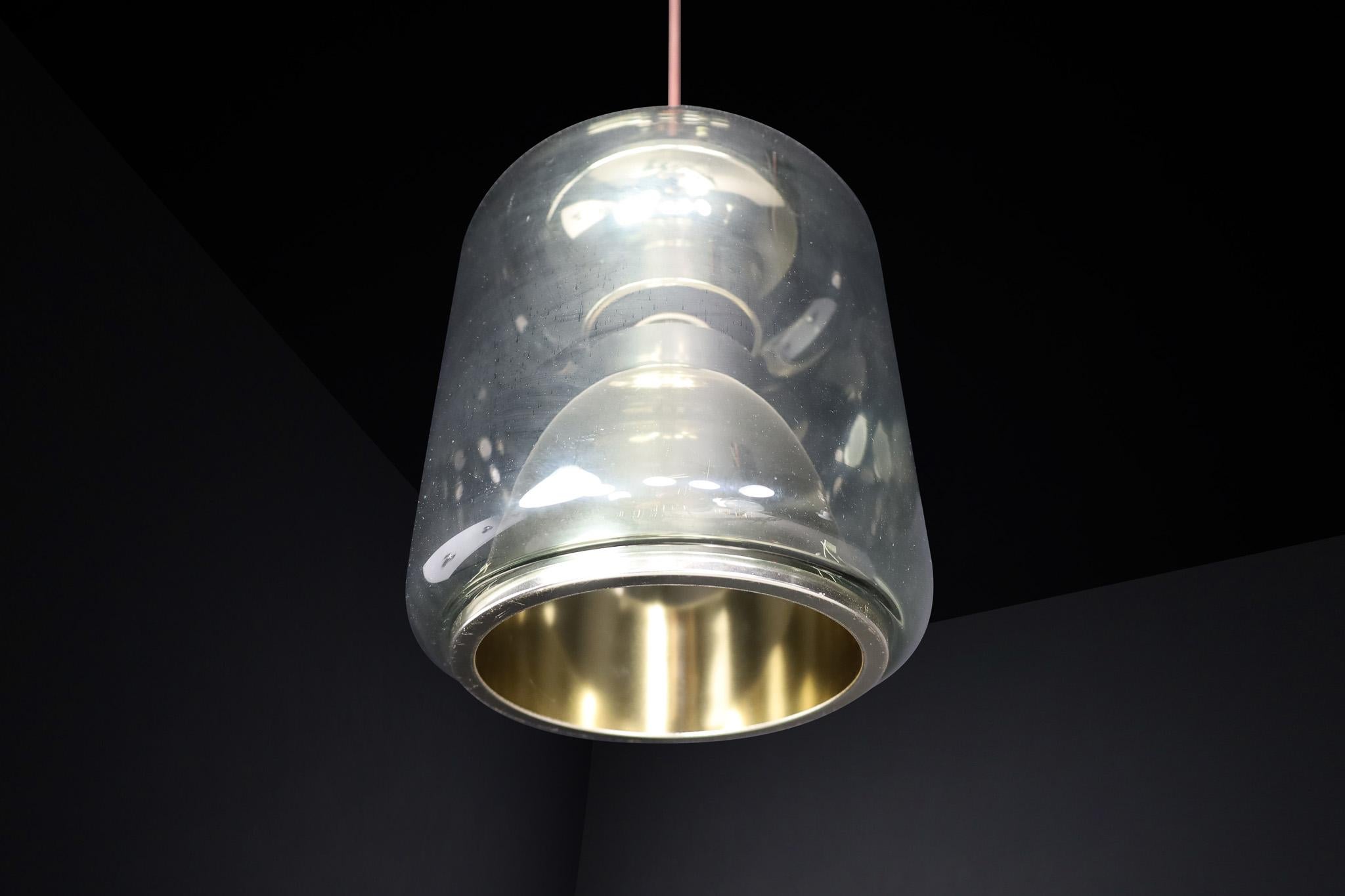 Mid-Century-Pendelleuchte aus Rauchglas von ERCO Leuchten, Deutschland 1970er Jahre (Moderne der Mitte des Jahrhunderts) im Angebot