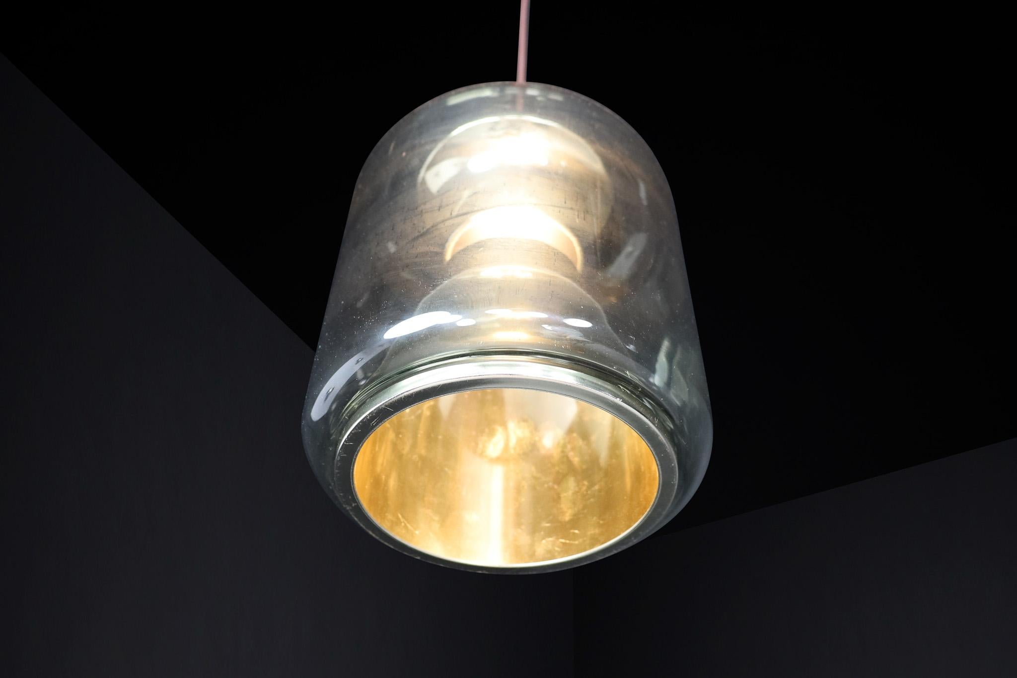Mid-Century-Pendelleuchte aus Rauchglas von ERCO Leuchten, Deutschland 1970er Jahre im Angebot 2