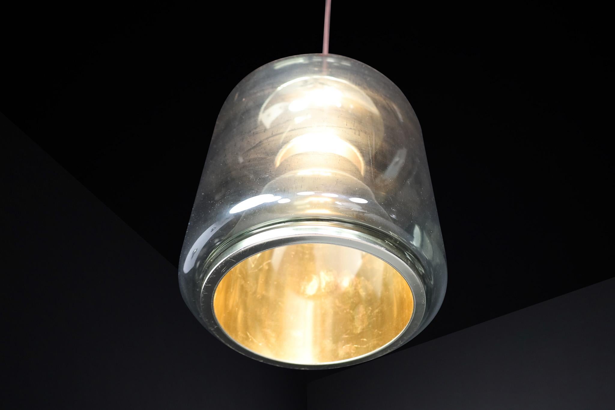 Mid-Century-Pendelleuchte aus Rauchglas von ERCO Leuchten, Deutschland 1970er Jahre im Angebot 3
