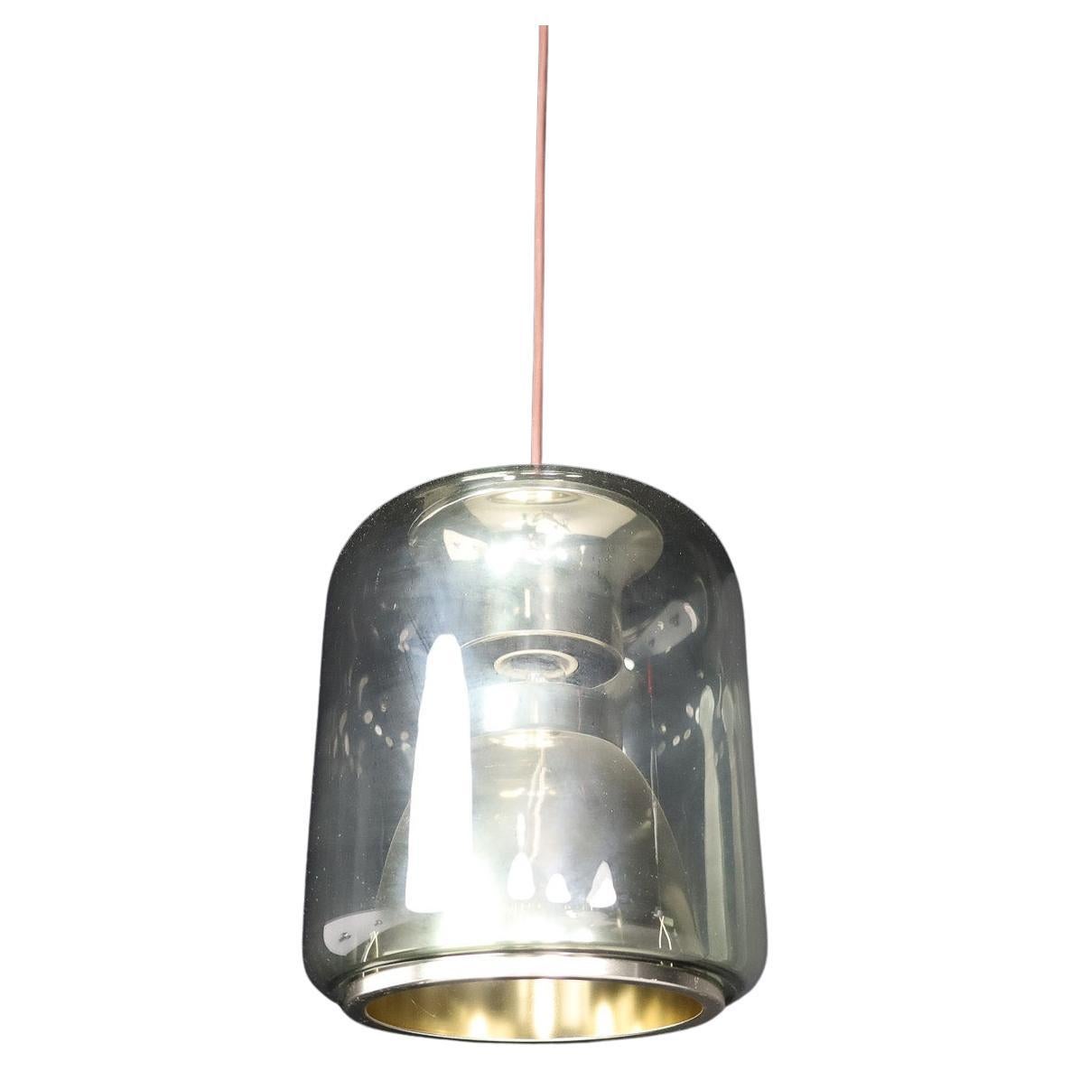 Mid-Century Smoked Glass Pendant by ERCO Leuchten, Germany 1970s