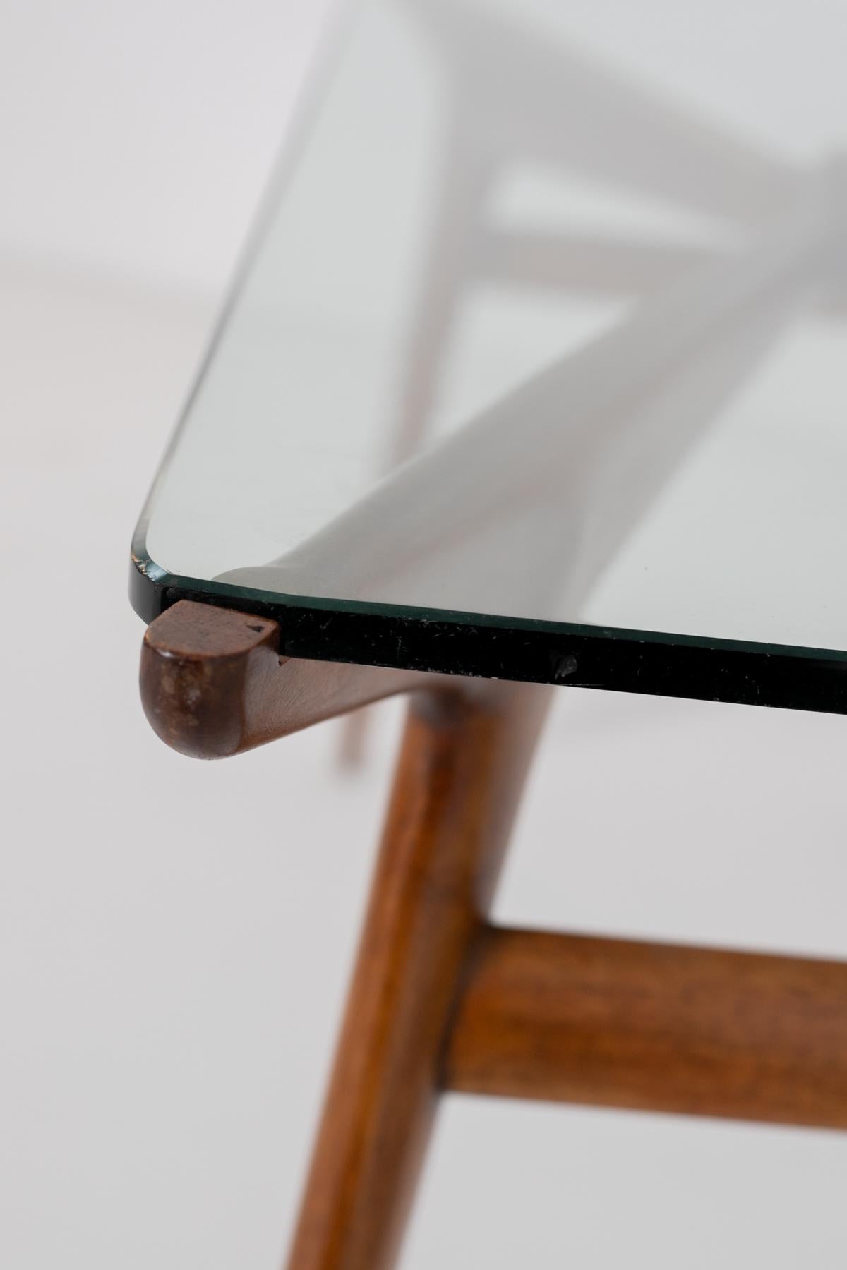 Mid-Century Smoking Table in Glass and Wood by Carlo de Carli 8