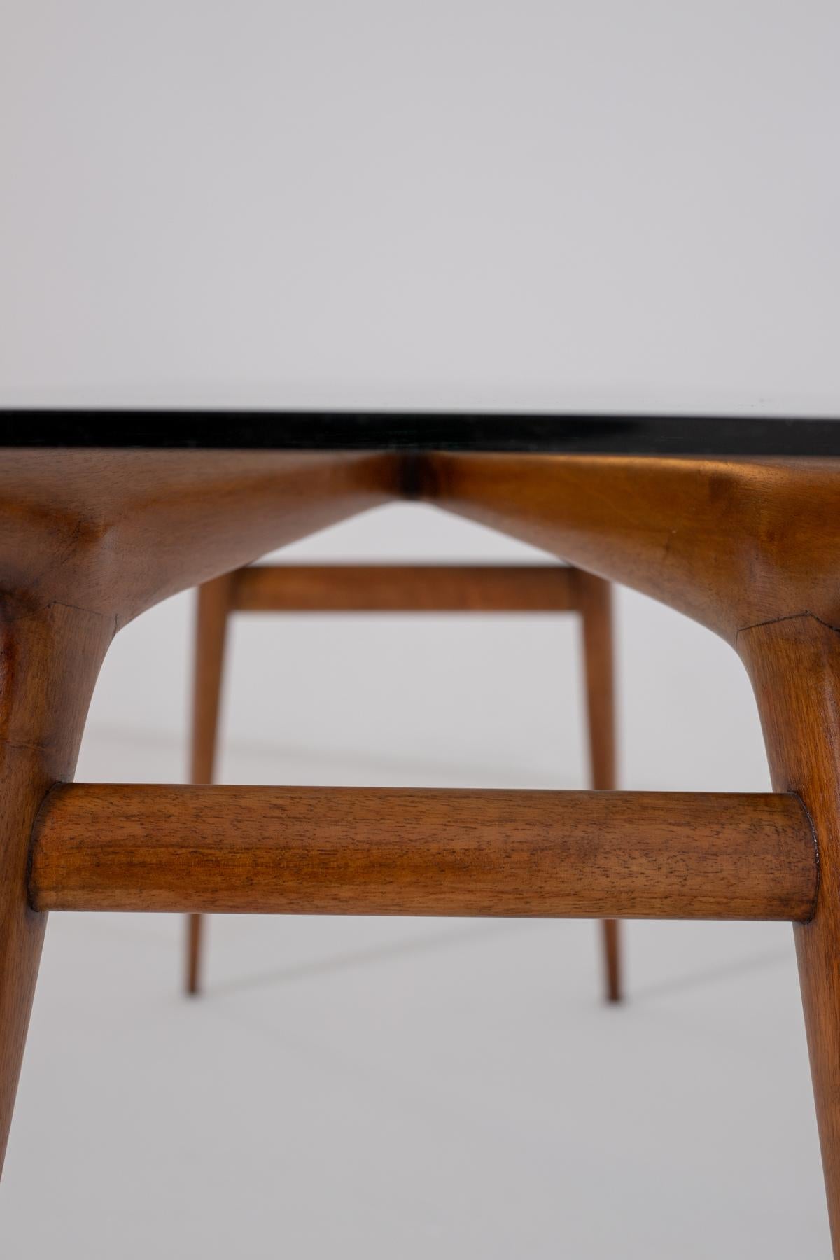 Mid-20th Century Mid-Century Smoking Table in Glass and Wood by Carlo de Carli