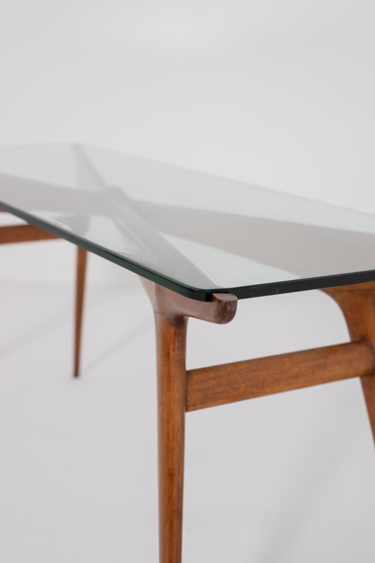 Mid-Century Smoking Table in Glass and Wood by Carlo de Carli 2