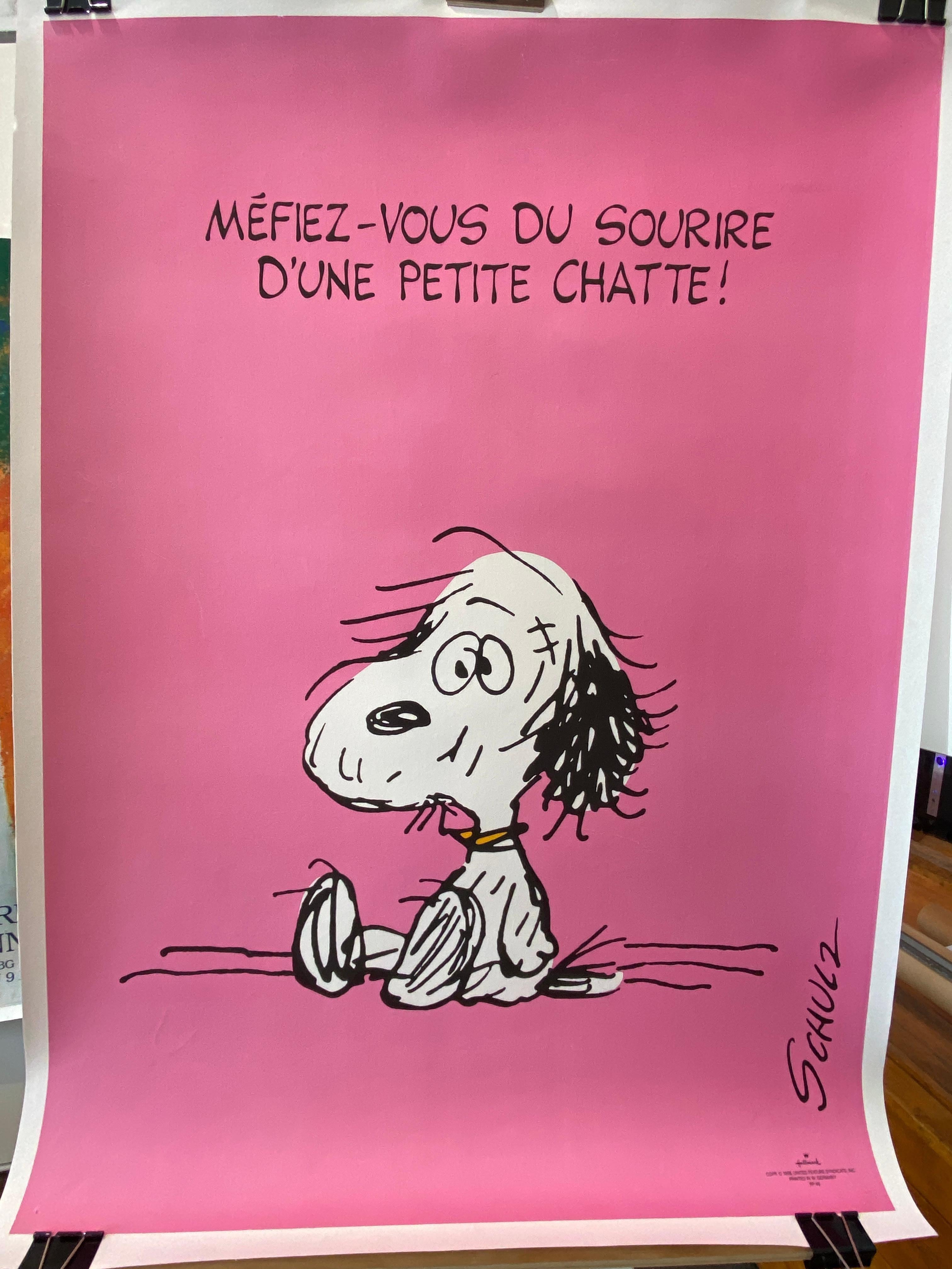 Mid-Century SNOOPY Original Vintage French Poster, 1958 by Schulz

This is an original poster, it has been linen backed for preservation. 

