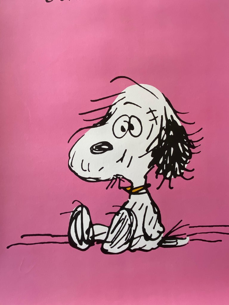 Mid-Century SNOOPY Original Vintage French Poster, 1958 by Schulz