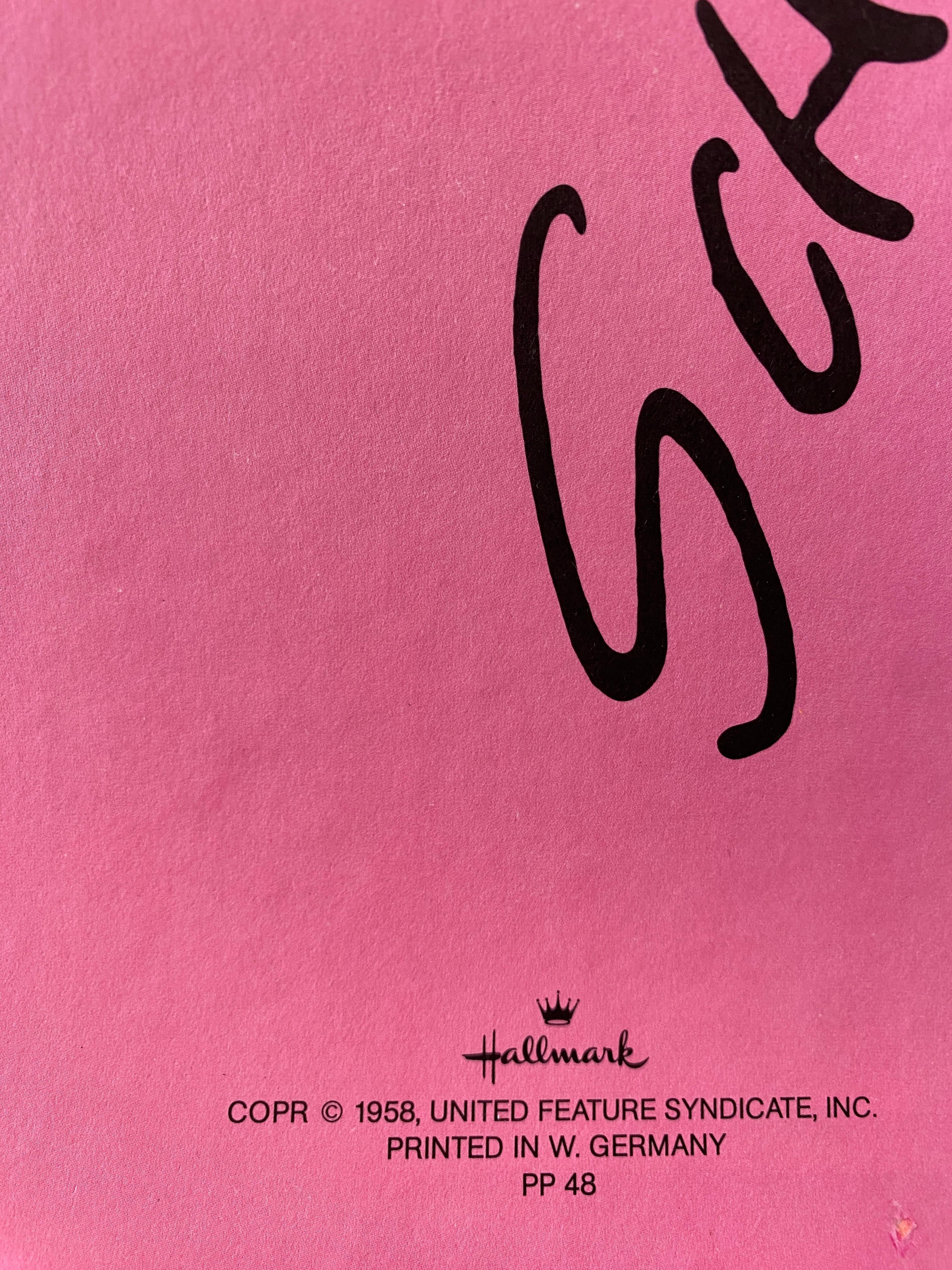 Póster francés vintage original de mediados de siglo SNOOPY, 1958 por Schulz en Bueno Estado en Melbourne, Victoria
