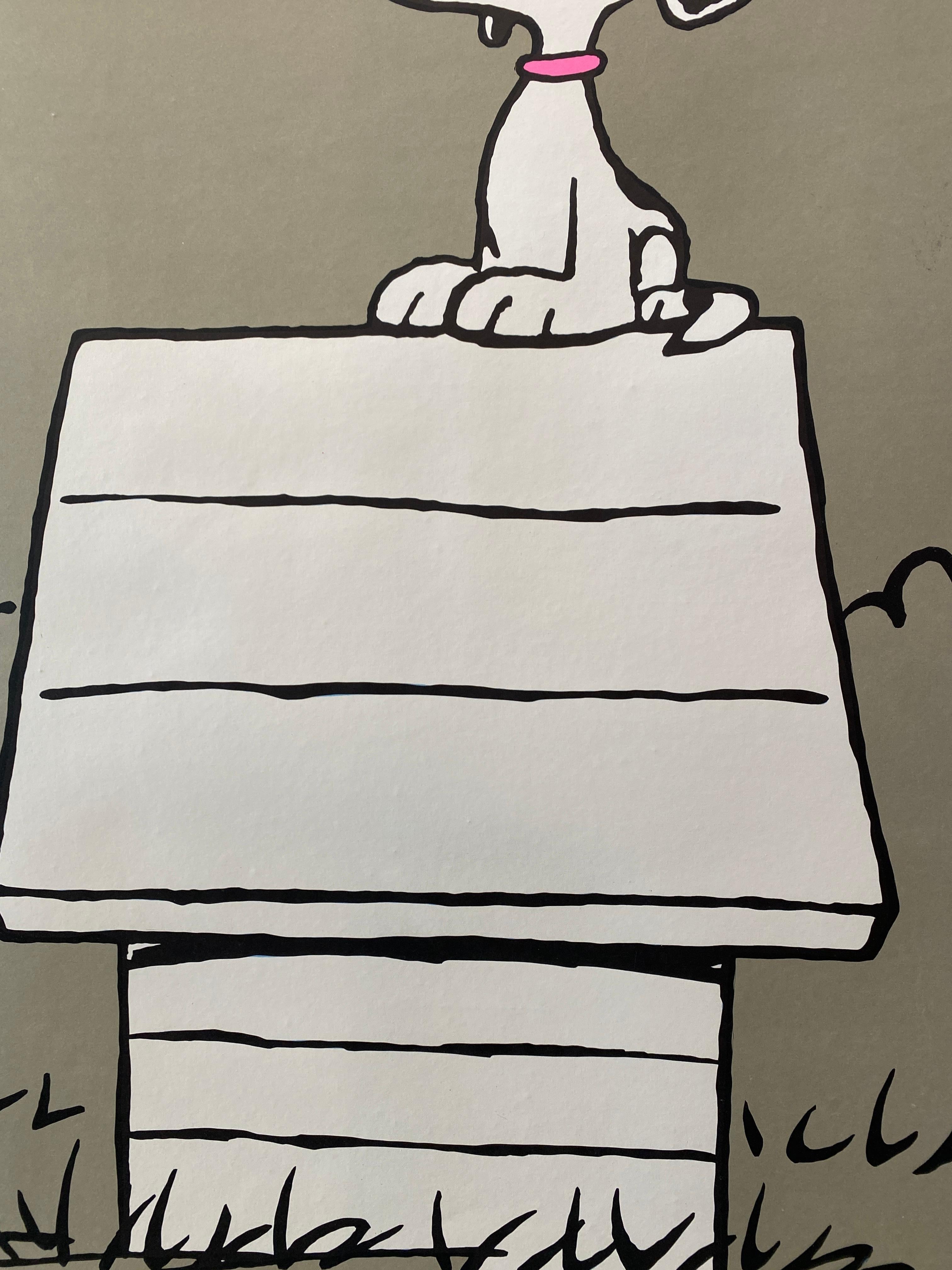 Mid-Century Modern Mid-Century SNOOPY Original Vintage French Poster, 1958 by Schulz