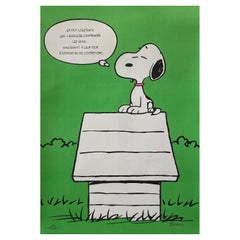 Mid-Century SNOOPY Original Vintage French Poster, 1958 by Schulz
