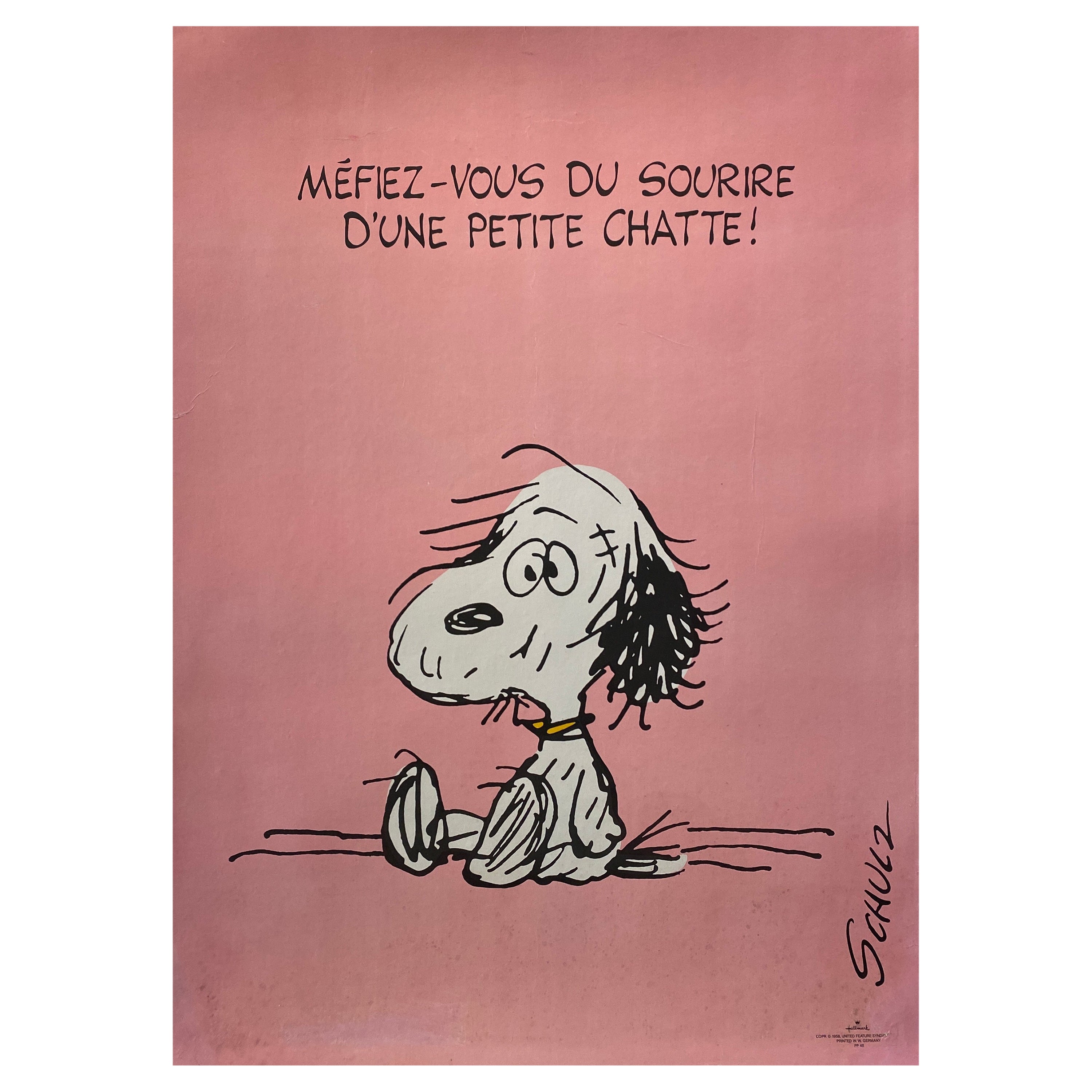 Vintage Snoopy Poster - 4 For Sale on 1stDibs | vintage snoopy