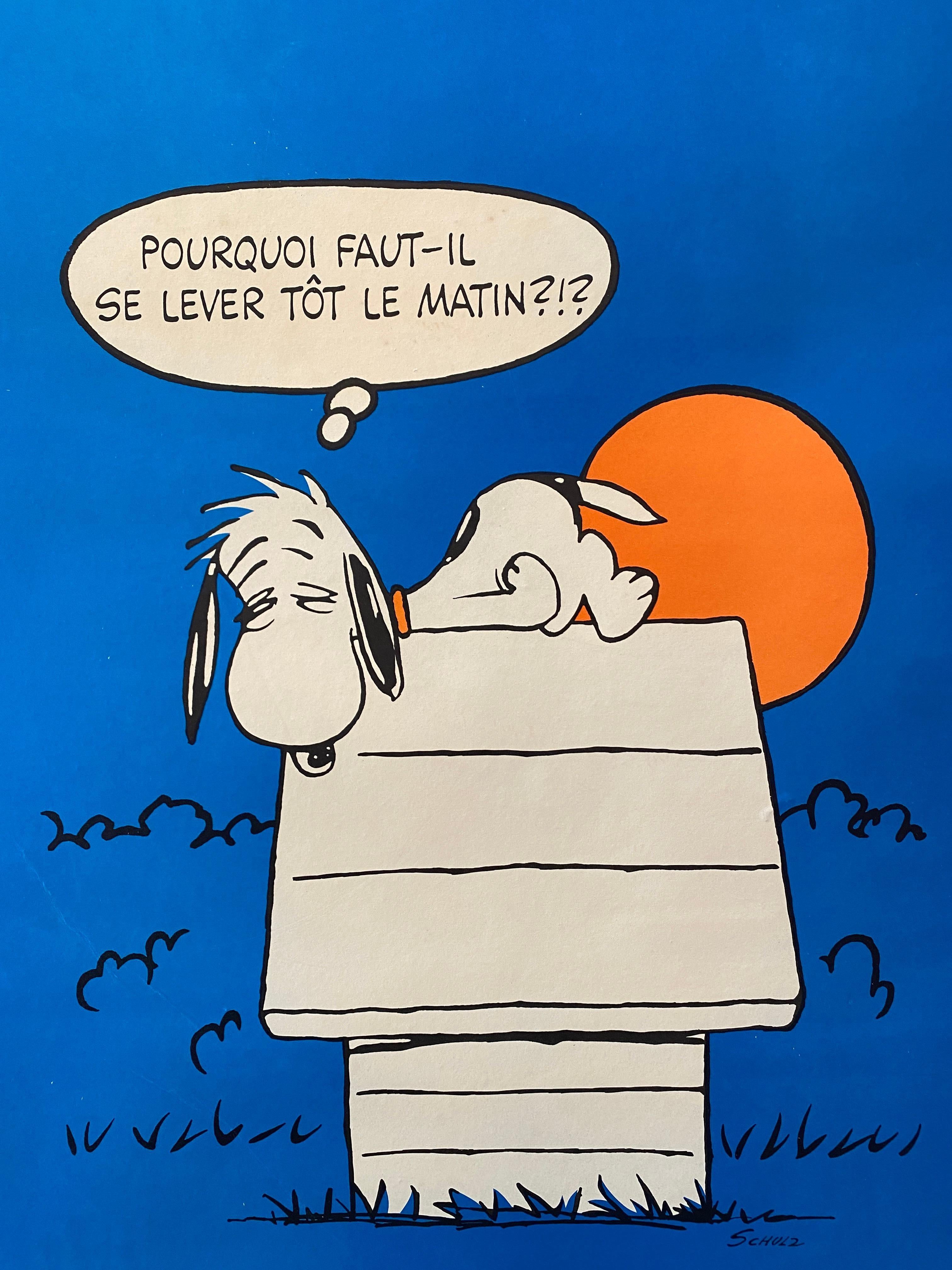 Mid-Century SNOOPY Original Vintage French Poster, 1958 