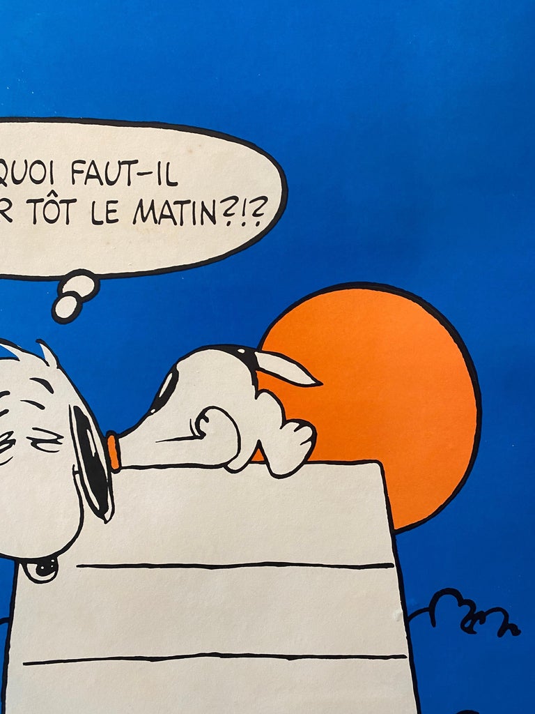Affiche française originale SNOOPY du milieu du siècle dernier