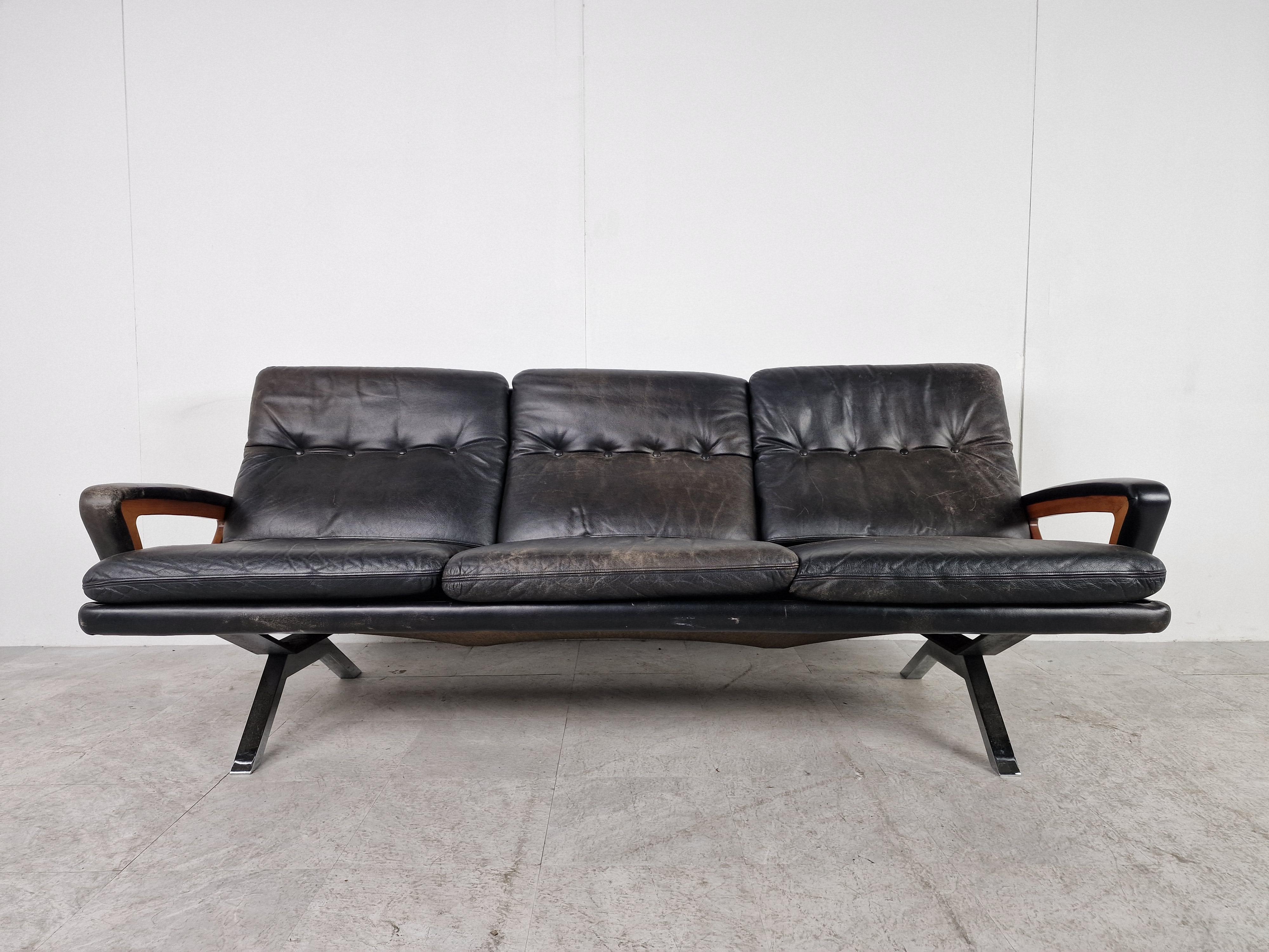 Mid-Century Sofa by Carl Straub, Germany, 1960s In Good Condition For Sale In HEVERLEE, BE