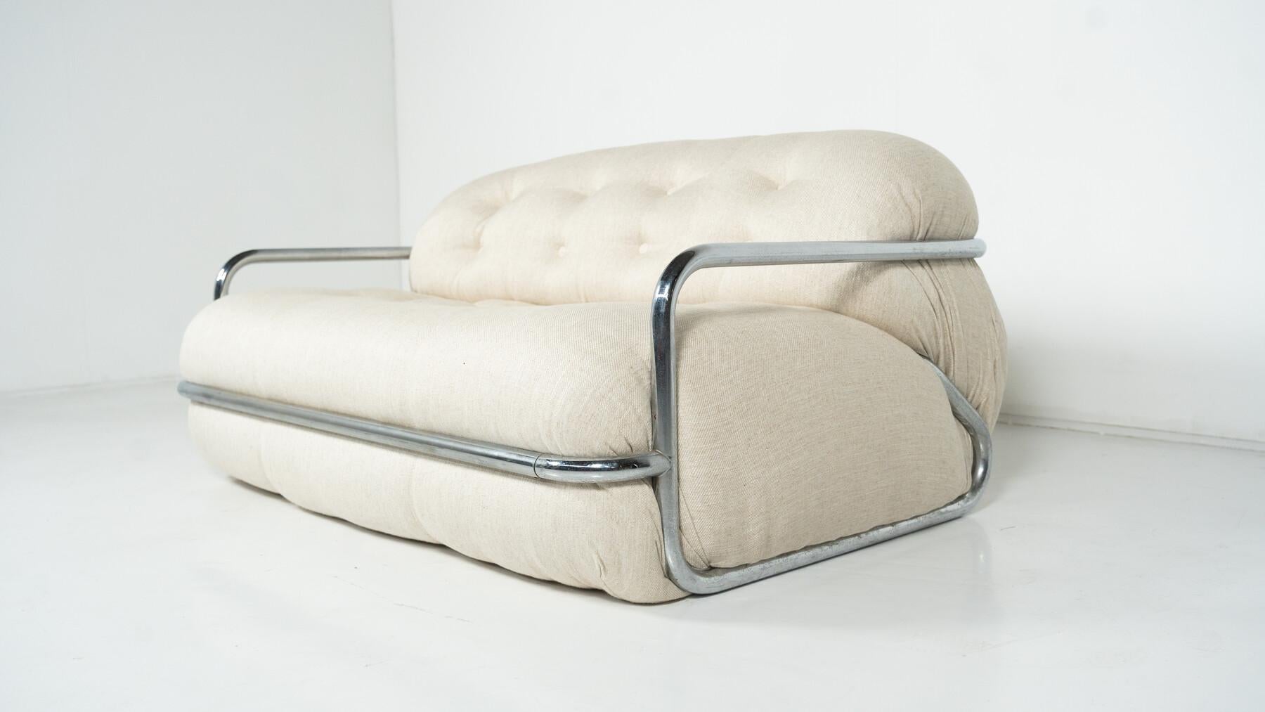 Canapé du milieu du siècle par Mario Sabot, Italie, 1970 - New Upholstery en vente 3