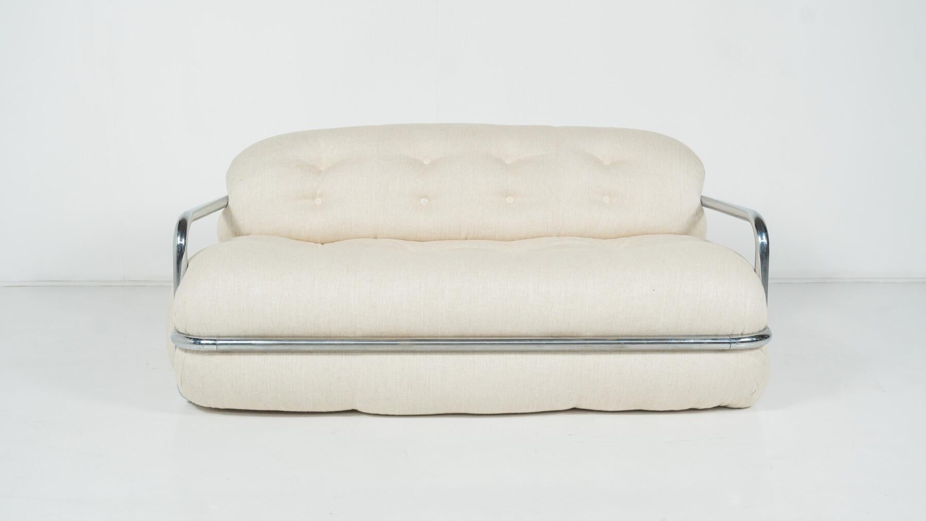 Canapé du milieu du siècle par Mario Sabot, Italie, 1970 - New Upholstery en vente 5
