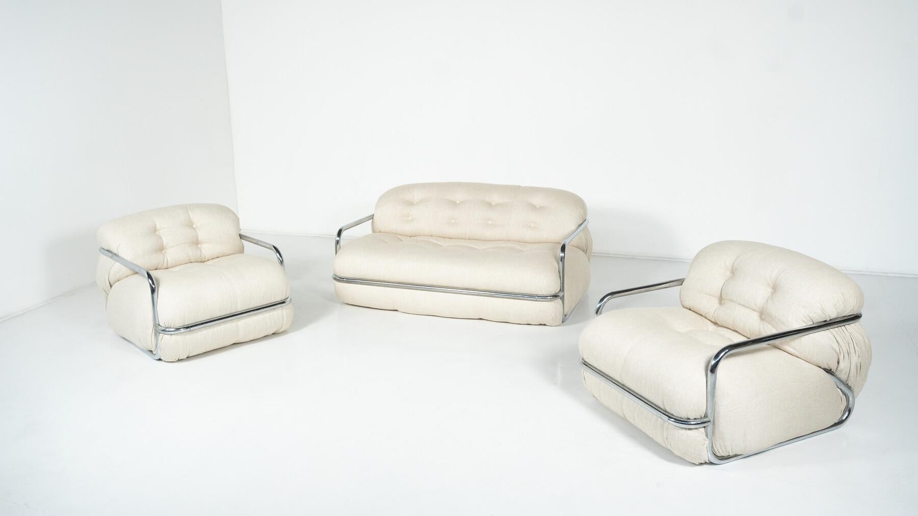 Canapé du milieu du siècle par Mario Sabot, Italie, 1970 - New Upholstery en vente 6
