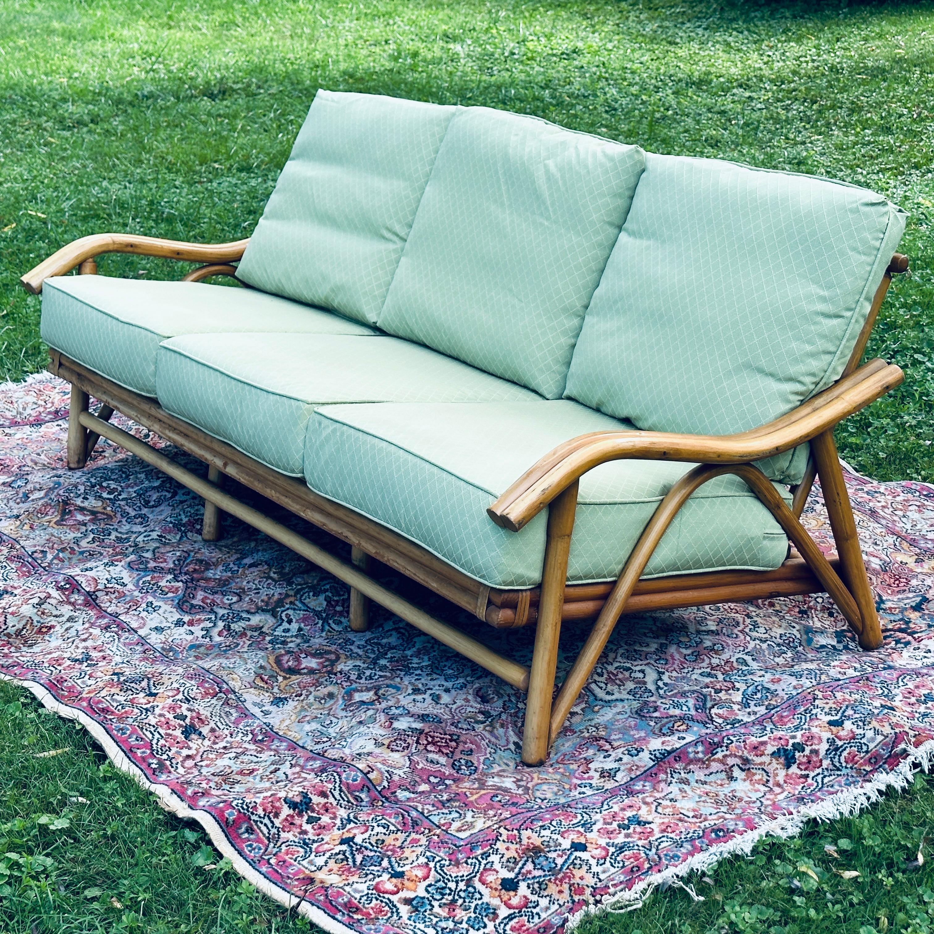Mid-Century Sofa by Superior Reed & Rattan 3