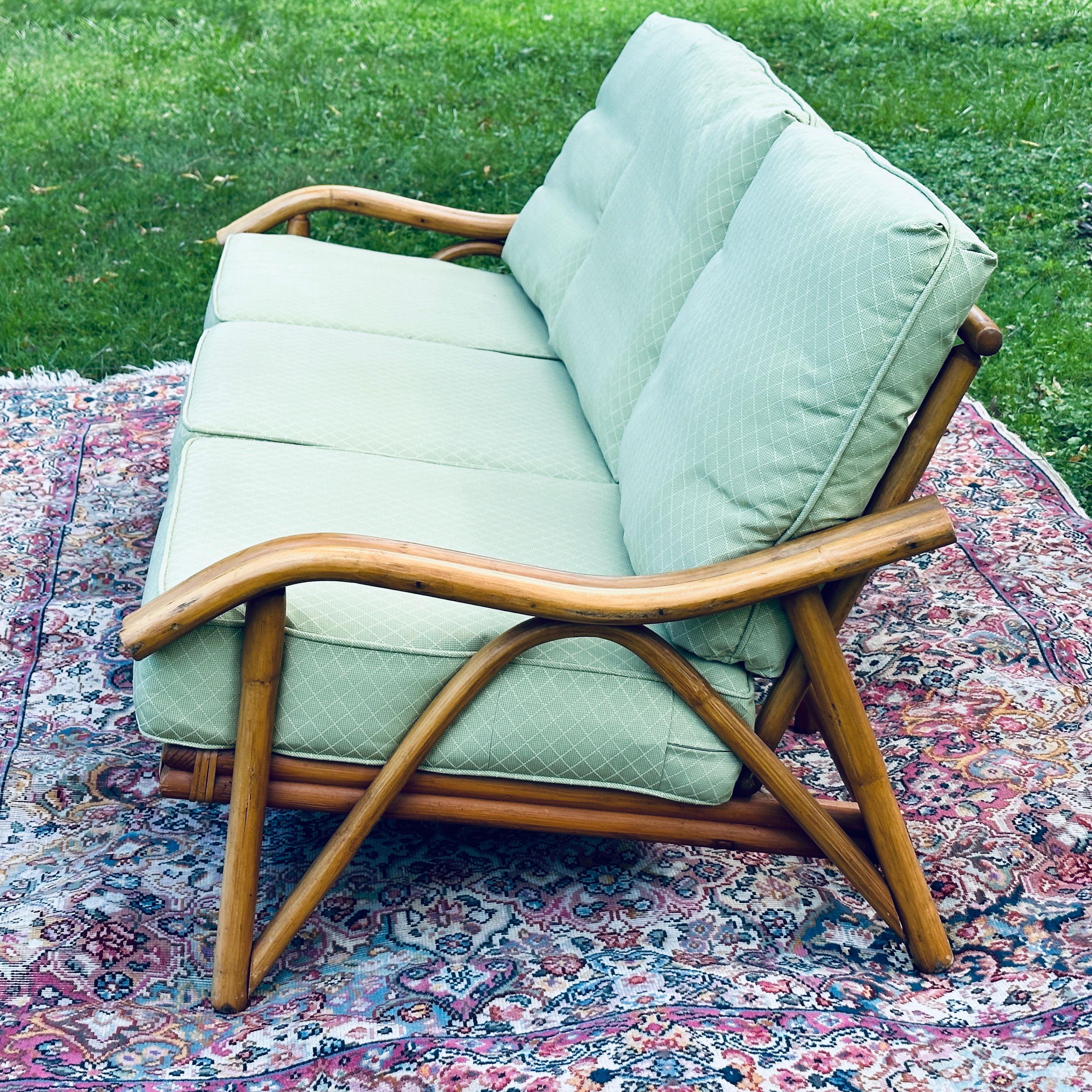 Mid-Century Sofa by Superior Reed & Rattan 4
