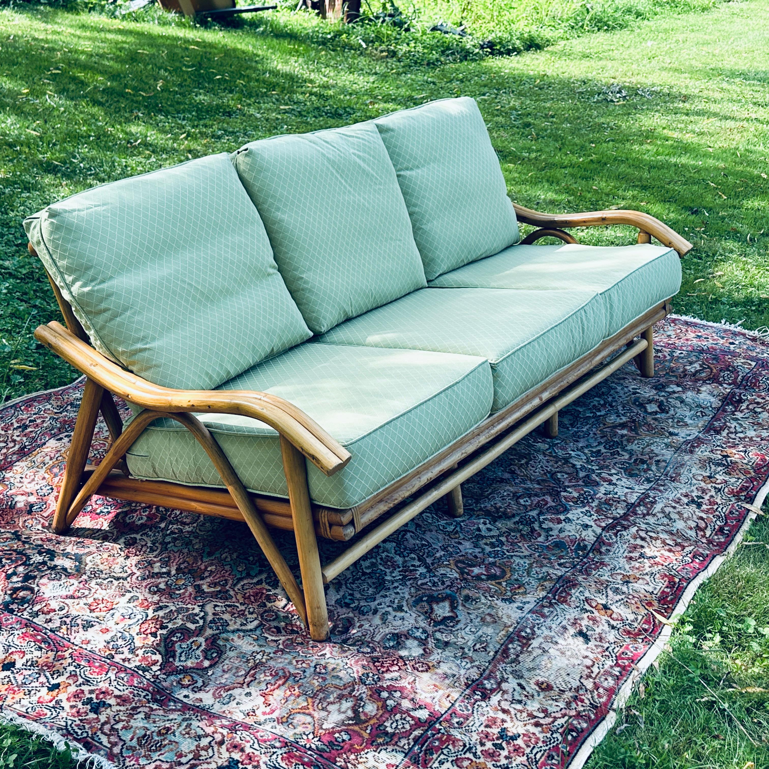 20th Century Mid-Century Sofa by Superior Reed & Rattan