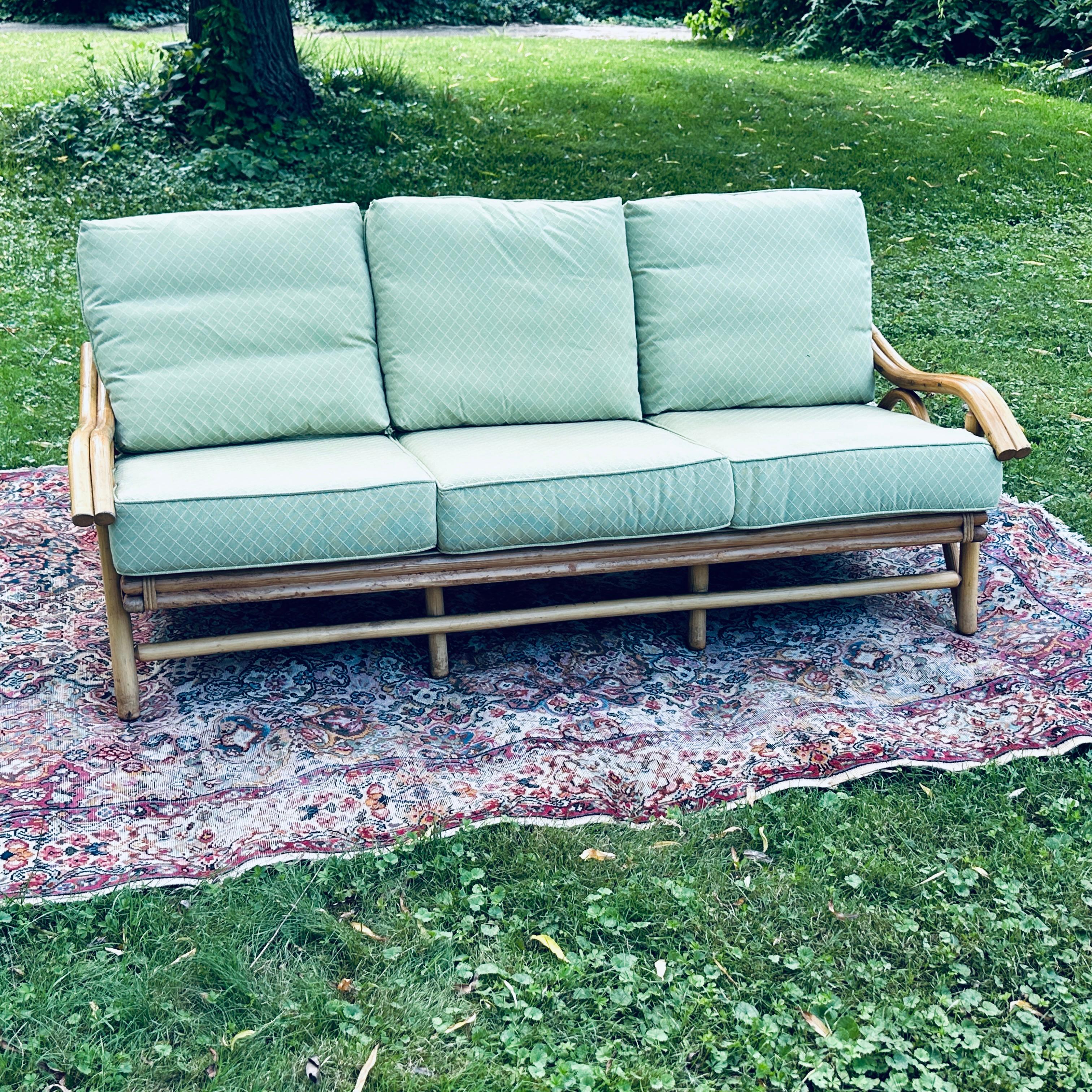 Mid-Century Sofa by Superior Reed & Rattan 2