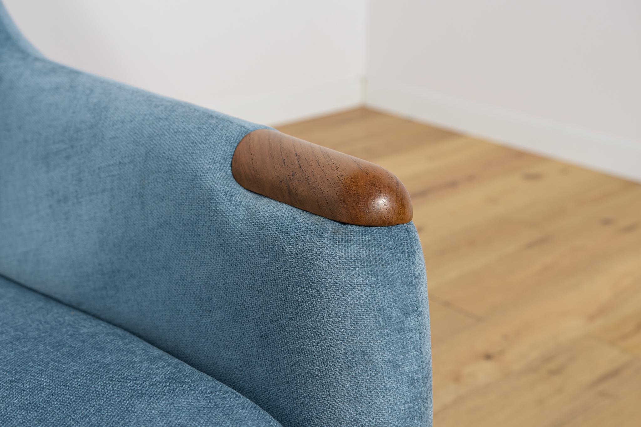 Mitte des Jahrhunderts  Sofa, Dänemark, 1960er Jahre (Stoff) im Angebot