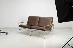 Mid-Century Sofa FK 6720 by Fabricius & Kastholm Brown Leather