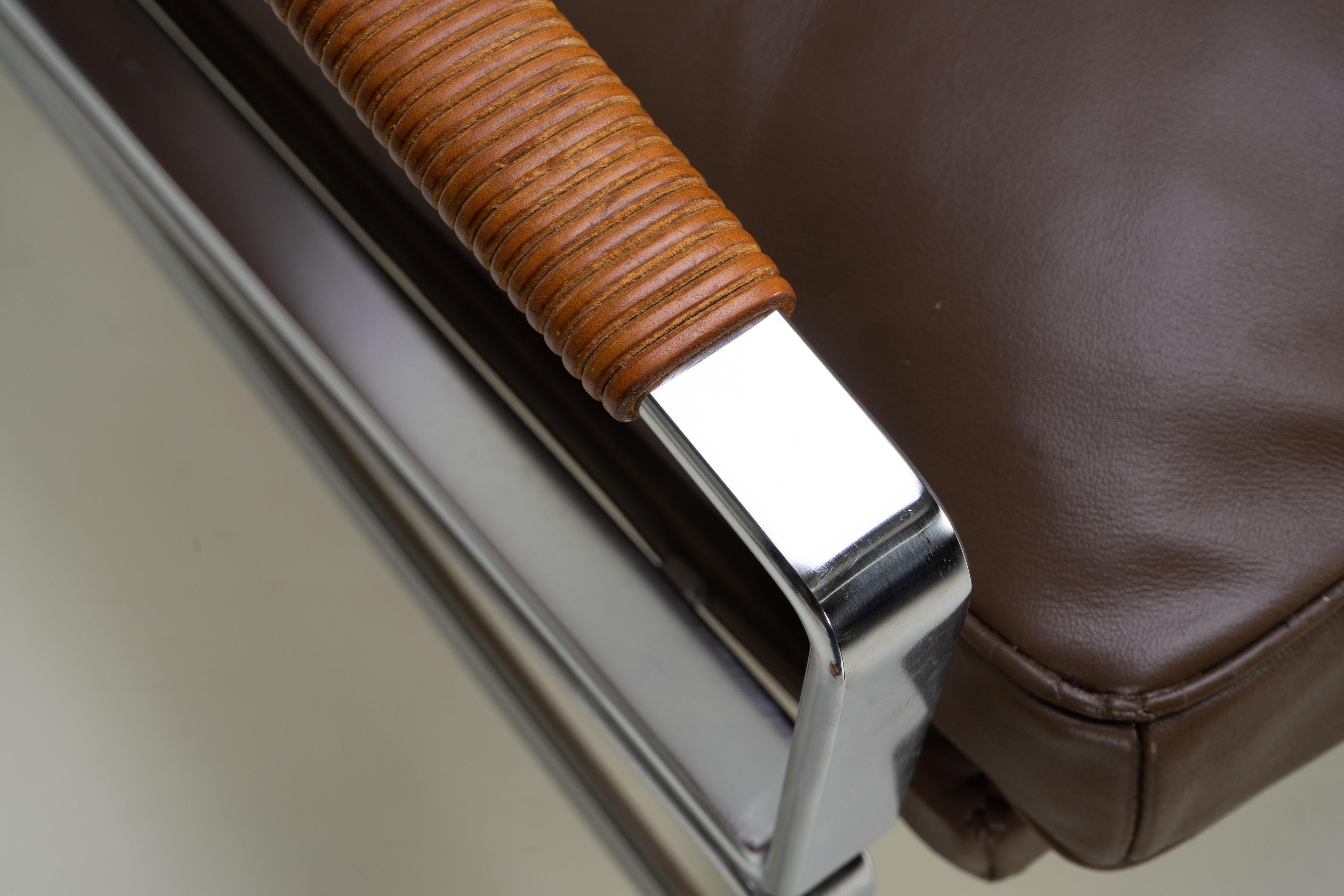 Mid-Century Sofa FK 6720 by Fabricius & Kastholm Brown Leather 3