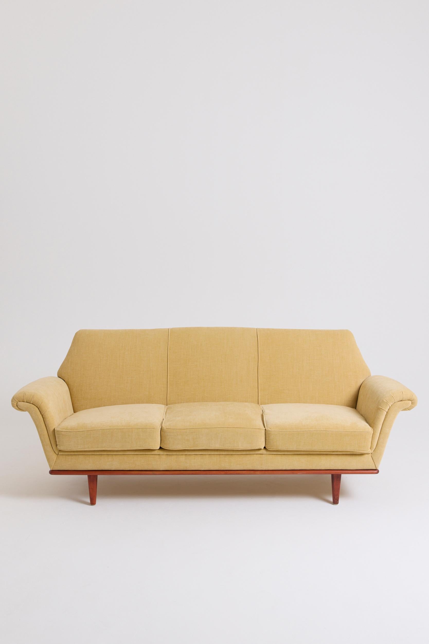 A three seat sofa
Sweden, mid 20th Century

