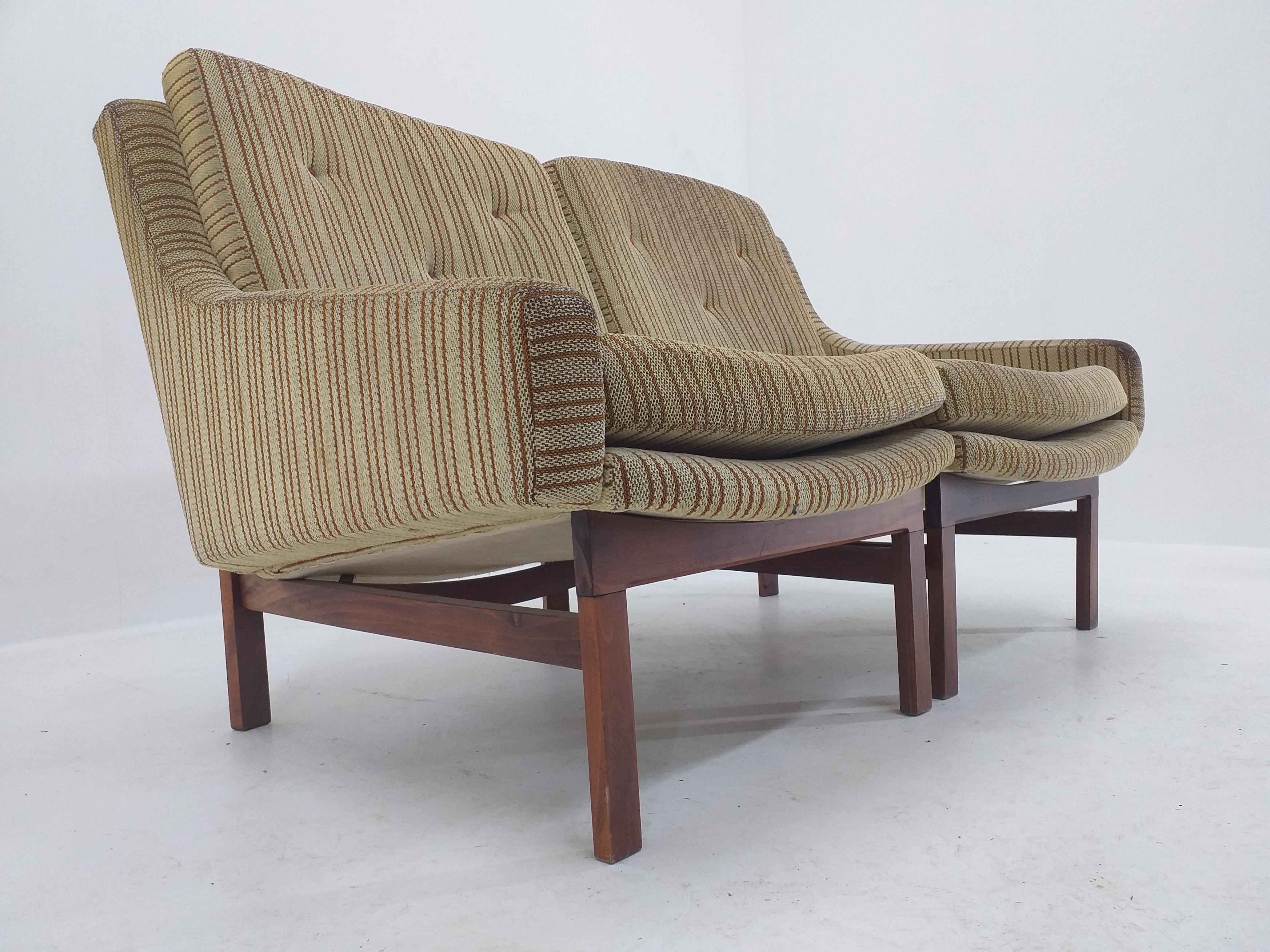 European Midcentury Sofa from Two Chairs, Denmark, 1960s For Sale