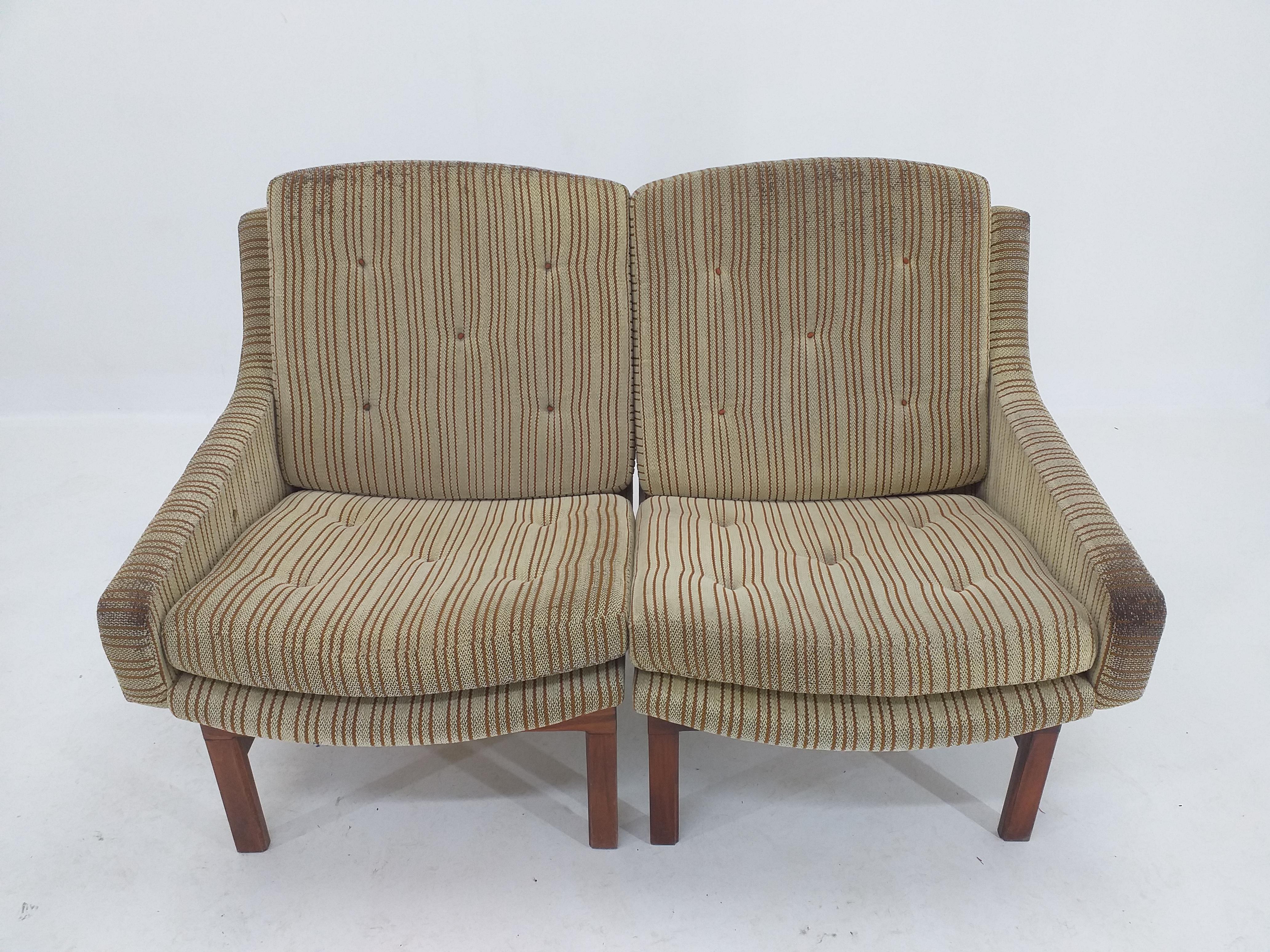 Midcentury Sofa from Two Chairs, Denmark, 1960s In Fair Condition For Sale In Praha, CZ