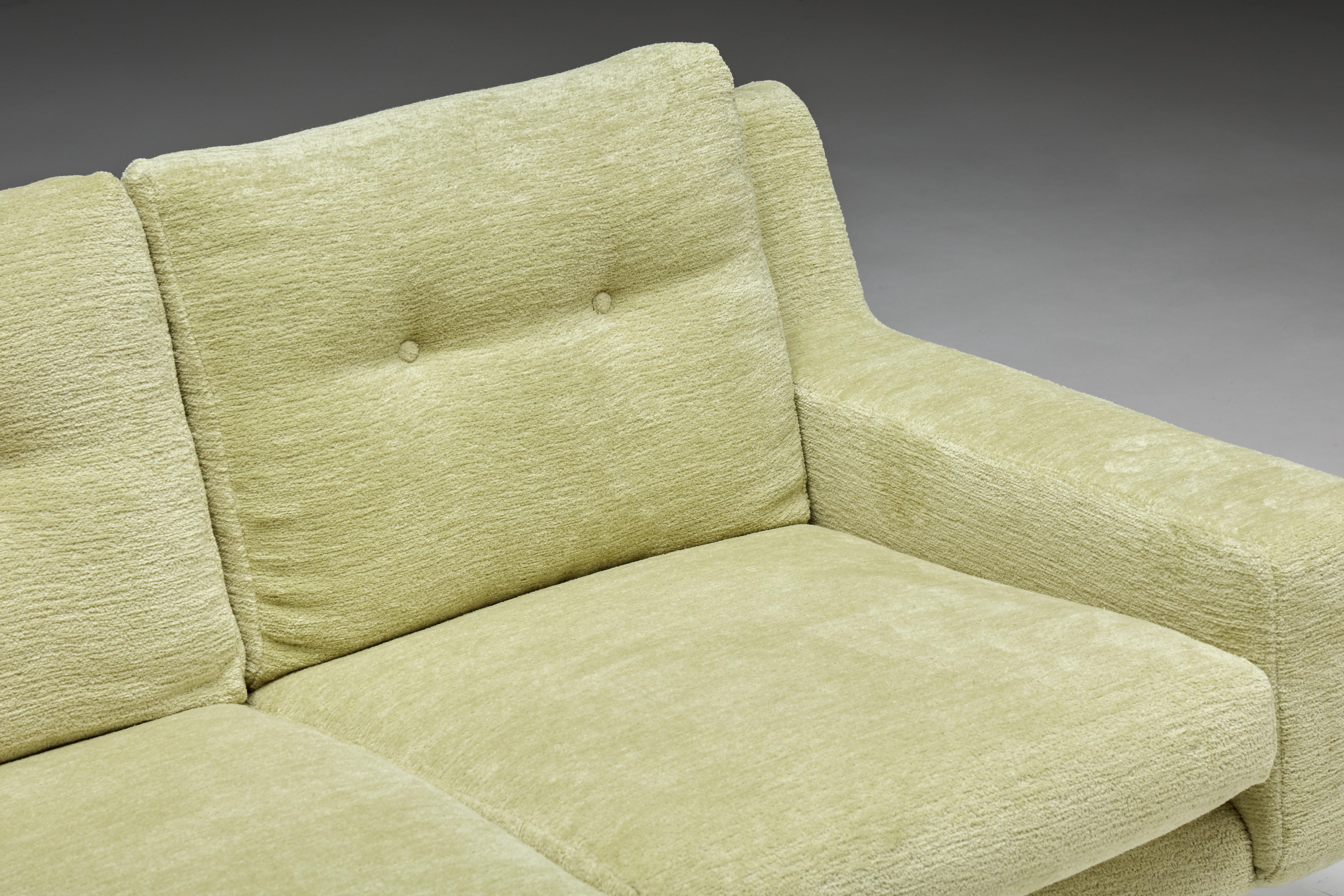 Mid-20th Century Mid-Century Sofa in Pierre Frey Chenille, Italy, 1960s For Sale