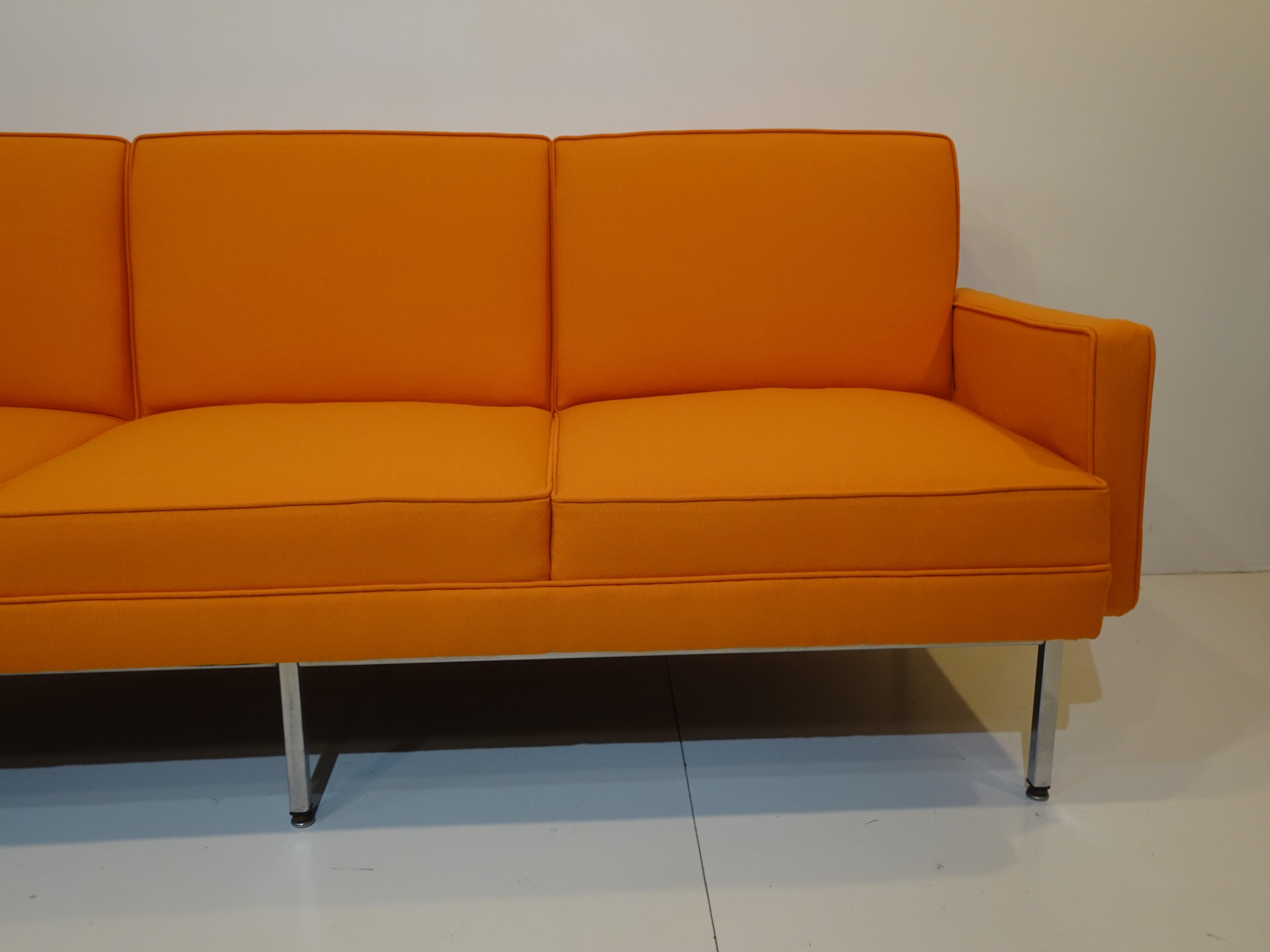 Mid-Century Modern Mid Century Sofa in the Style of George Nelson