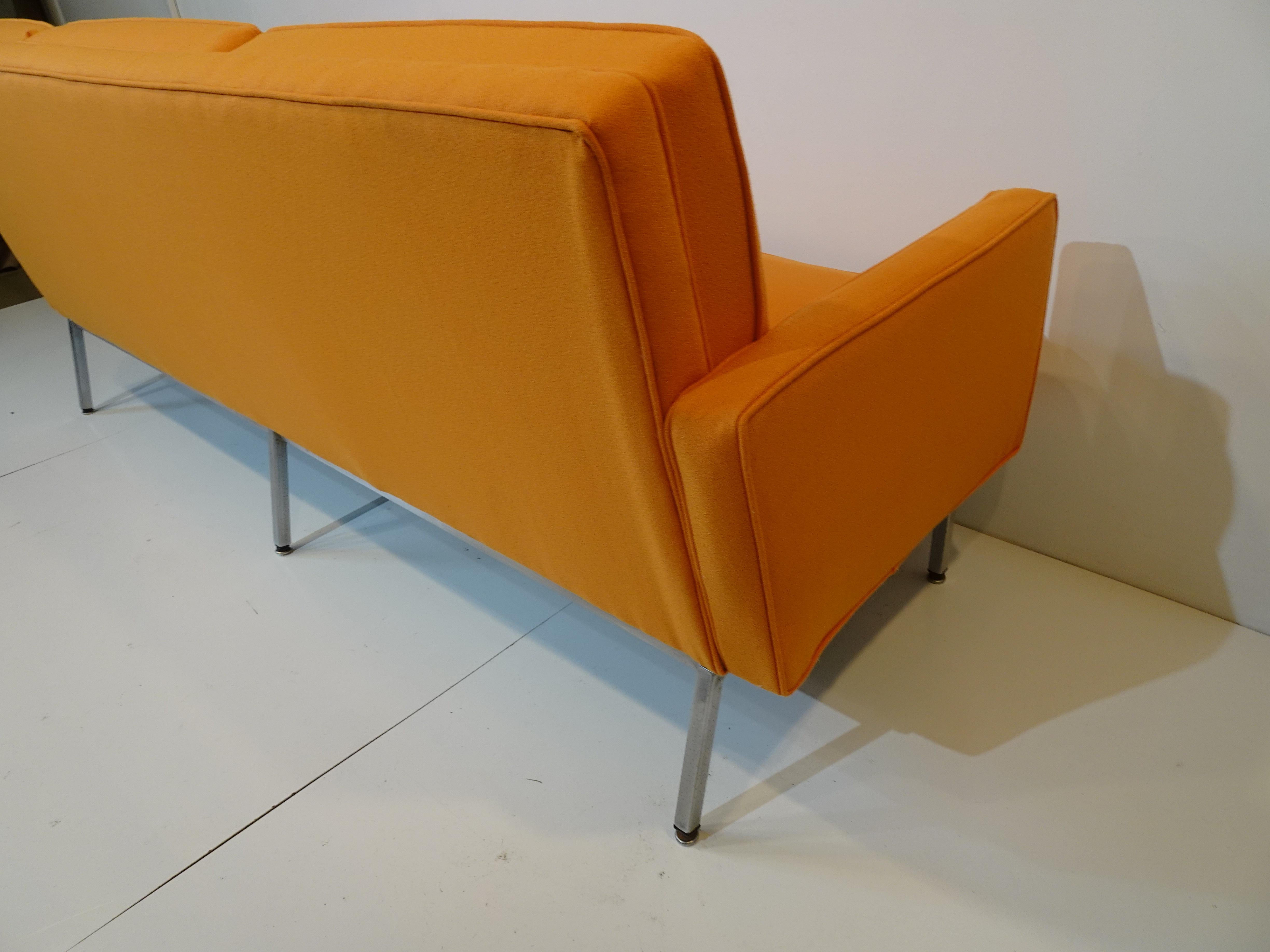 Upholstery Mid Century Sofa in the Style of George Nelson