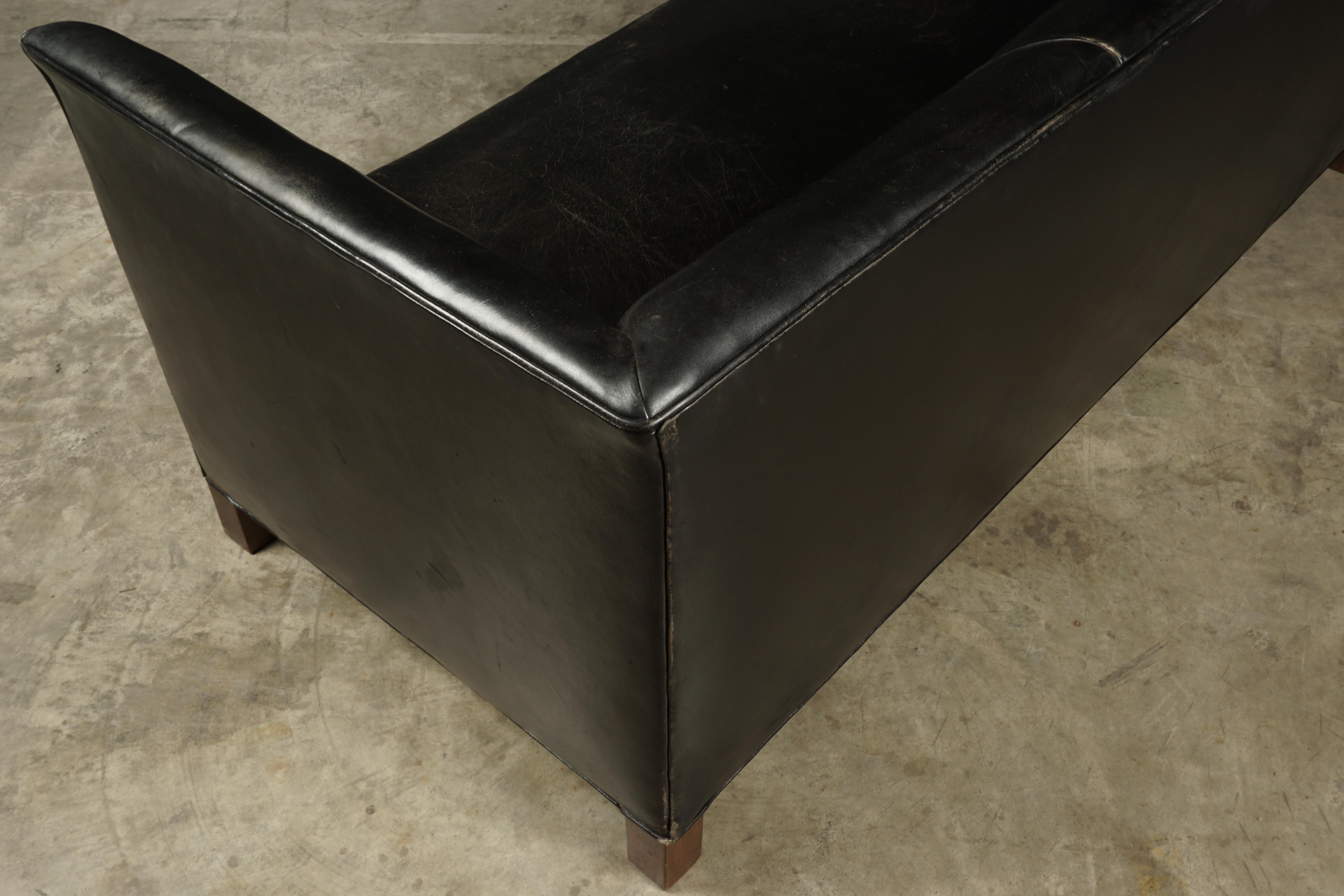 Vintage Leather Sofa Manufactured by Fritz Hansen, Denmark, circa 1960 2