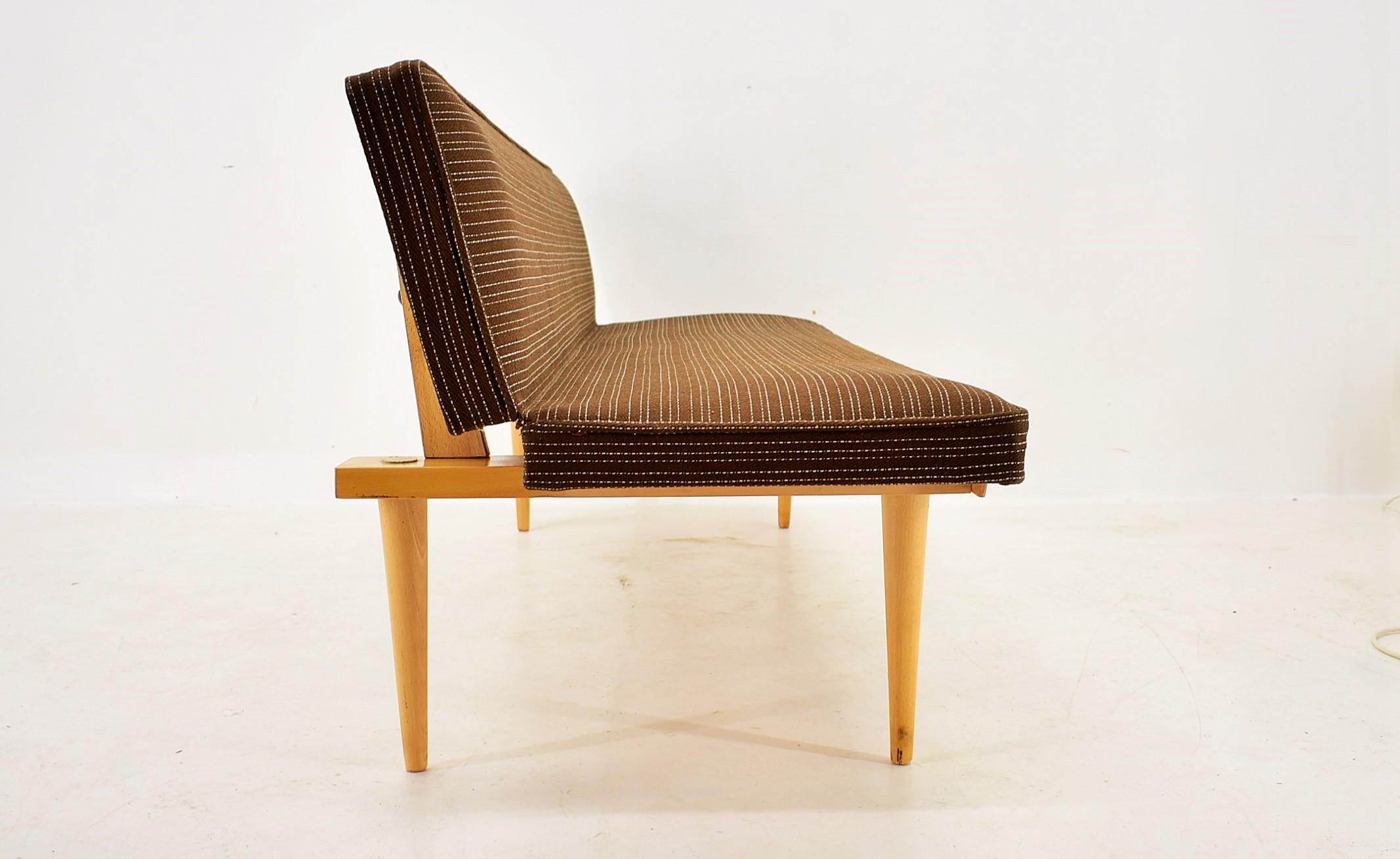 Mid-20th Century Mid-century Sofa or Day Bed by Miroslav Navrátil, Interier Praha, 1960's For Sale