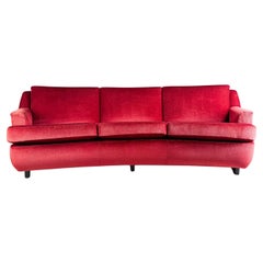 Mid Century Sofa Vintage Couch 1960er rot retro samt