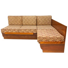 Midcentury Sofa Bed in Walnut by Jindrich Halabala for UP Zavody, 1950s
