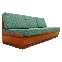 Midcentury Sofabed in Walnut by Jindrich Halabala for Up Zavody, 1950s
