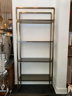 Midcentury Solid Bronze and Glass Étagère by Paul M. Jones