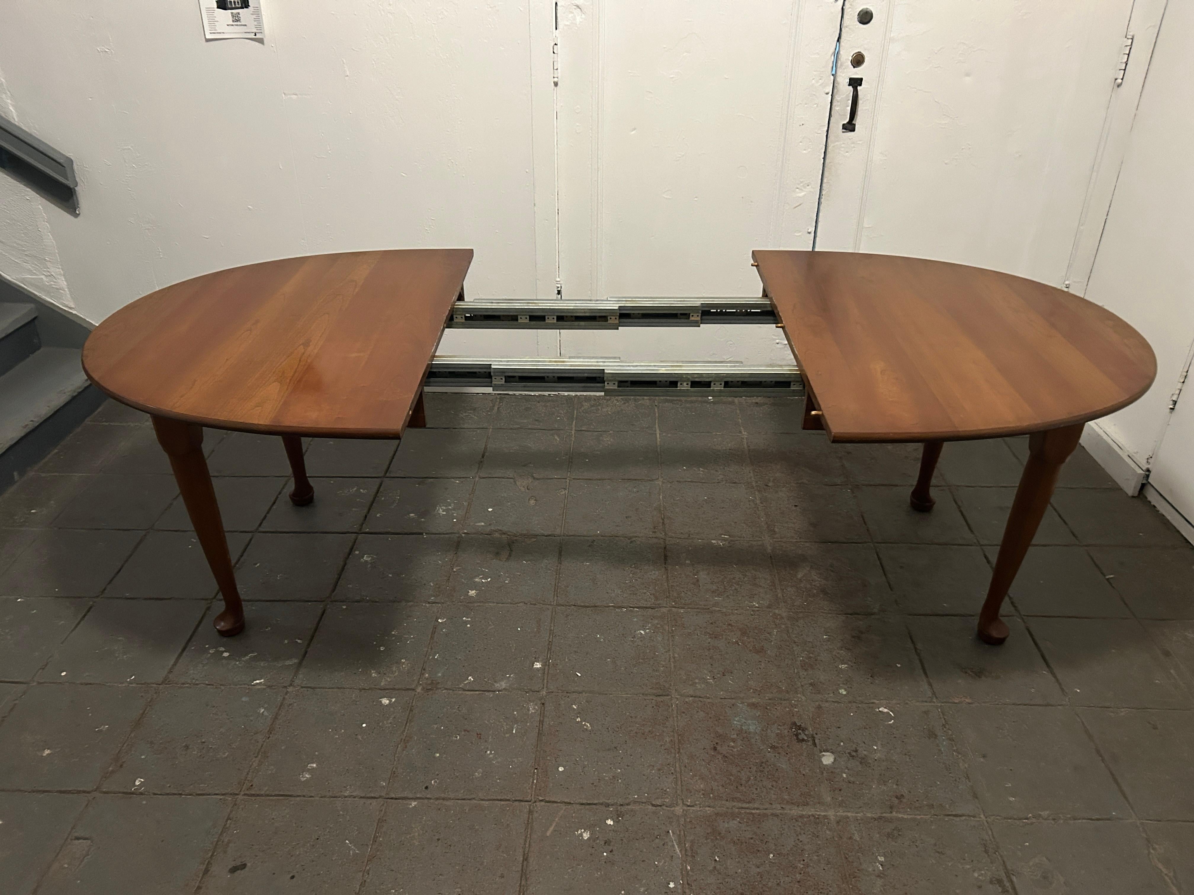 Mid-Century Modern Mid Century Solid cherry oval dining table with 2 leaves by Stickley