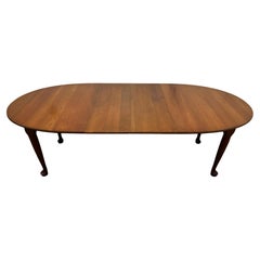 Table de salle à manger ovale en cerisier massif du milieu du siècle avec 2 feuilles par Stickley