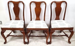Mid Century Solid Cherry Queen Anne Dining Chairs, Set of 6